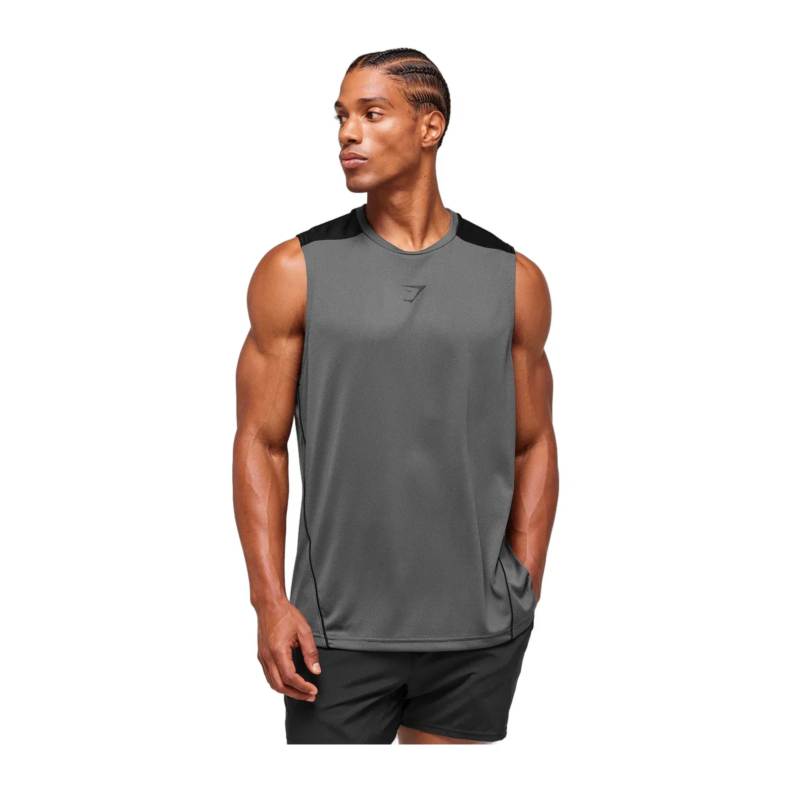 Gymshark Arrival Block Tank - Dark Grey