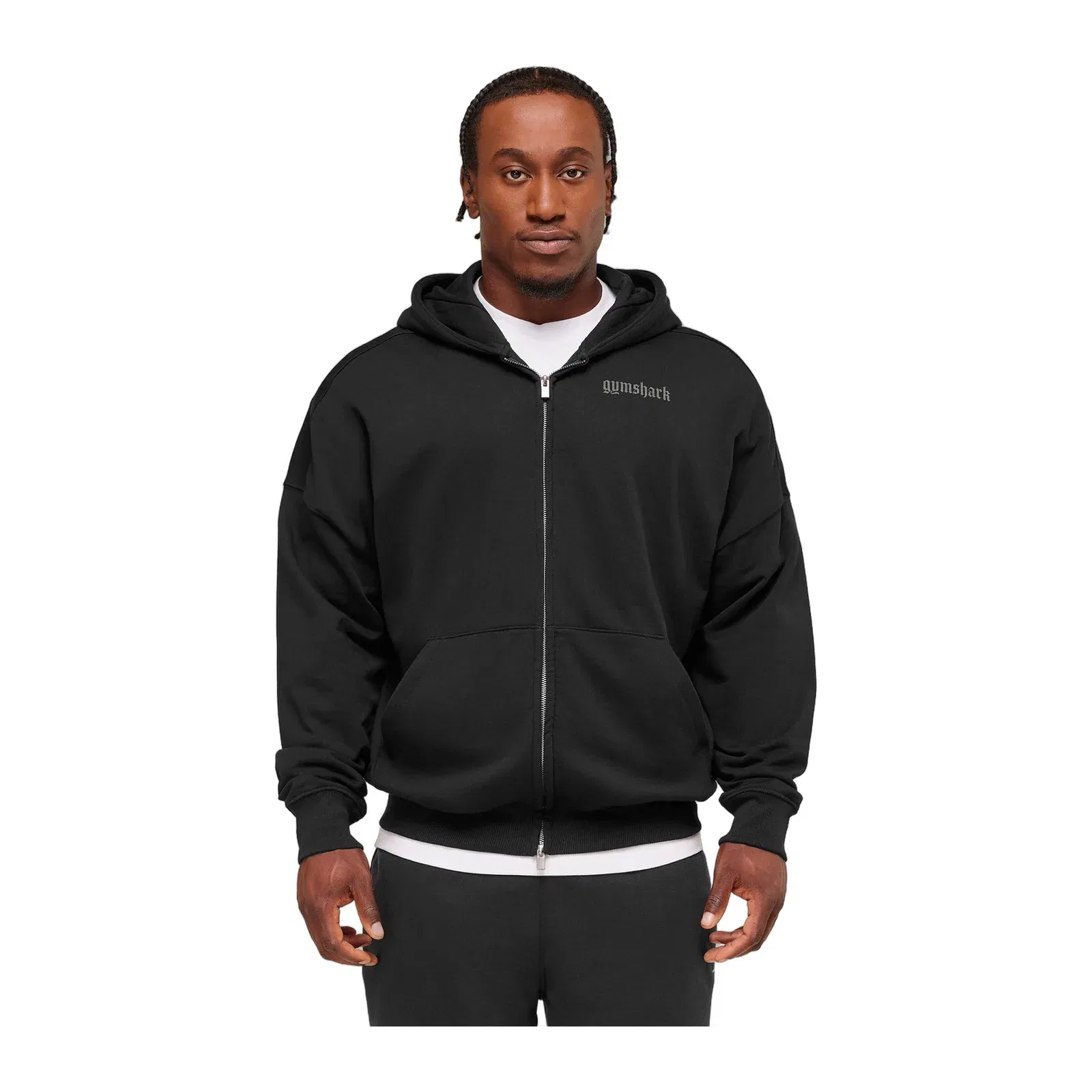 Gymshark Olde English Zip Up Hoodie - Black