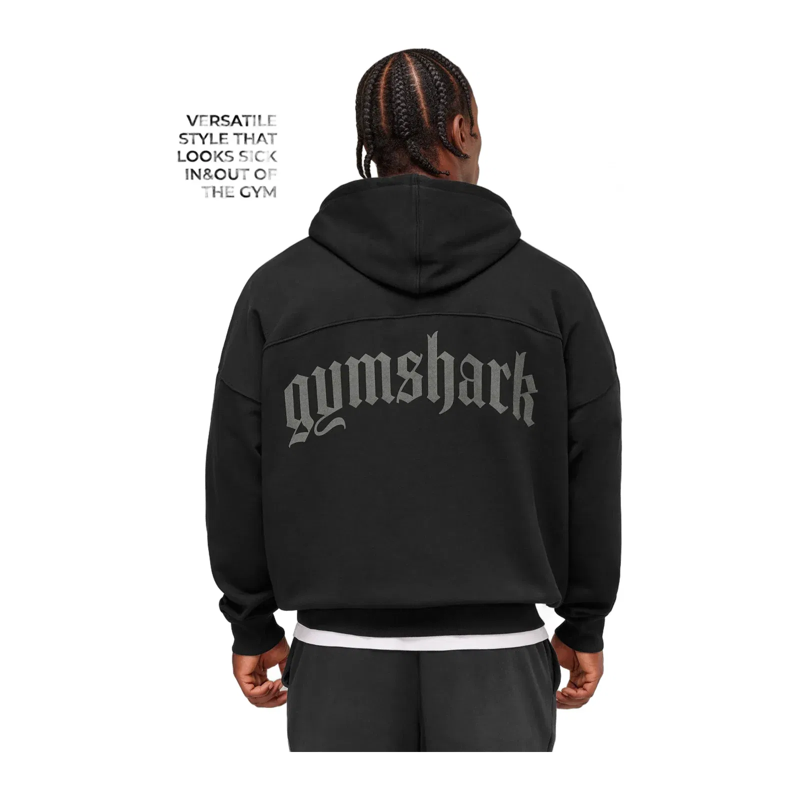Gymshark Olde English Zip Up Hoodie - Black
