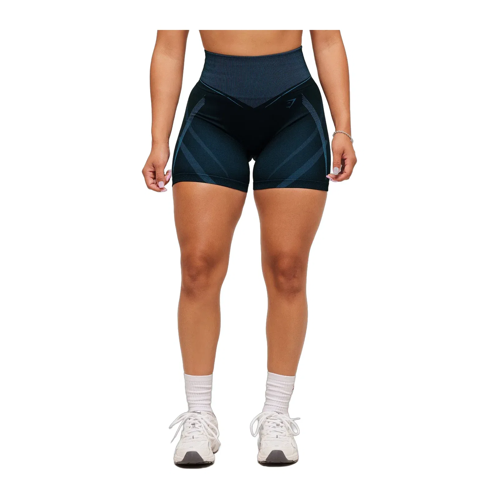 Gymshark x Analis Seamless Shorts - Midnight Blue/Lats Blue