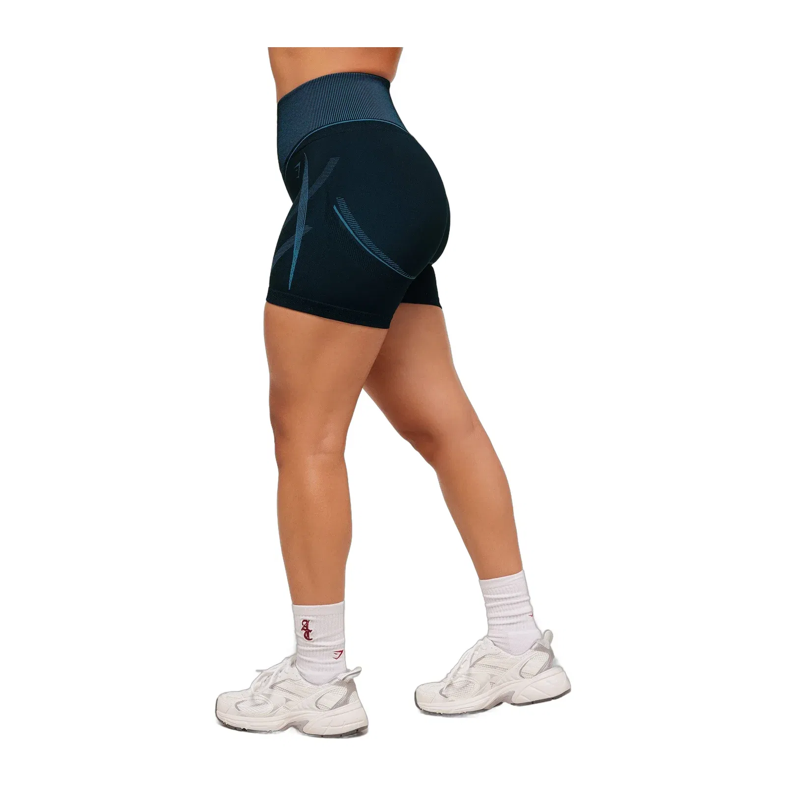 Gymshark x Analis Seamless Shorts - Midnight Blue/Lats Blue