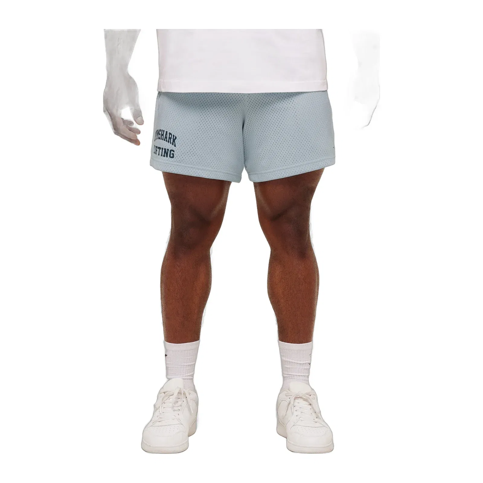 Gymshark Lifting Mesh 5" Shorts - Smoke Blue