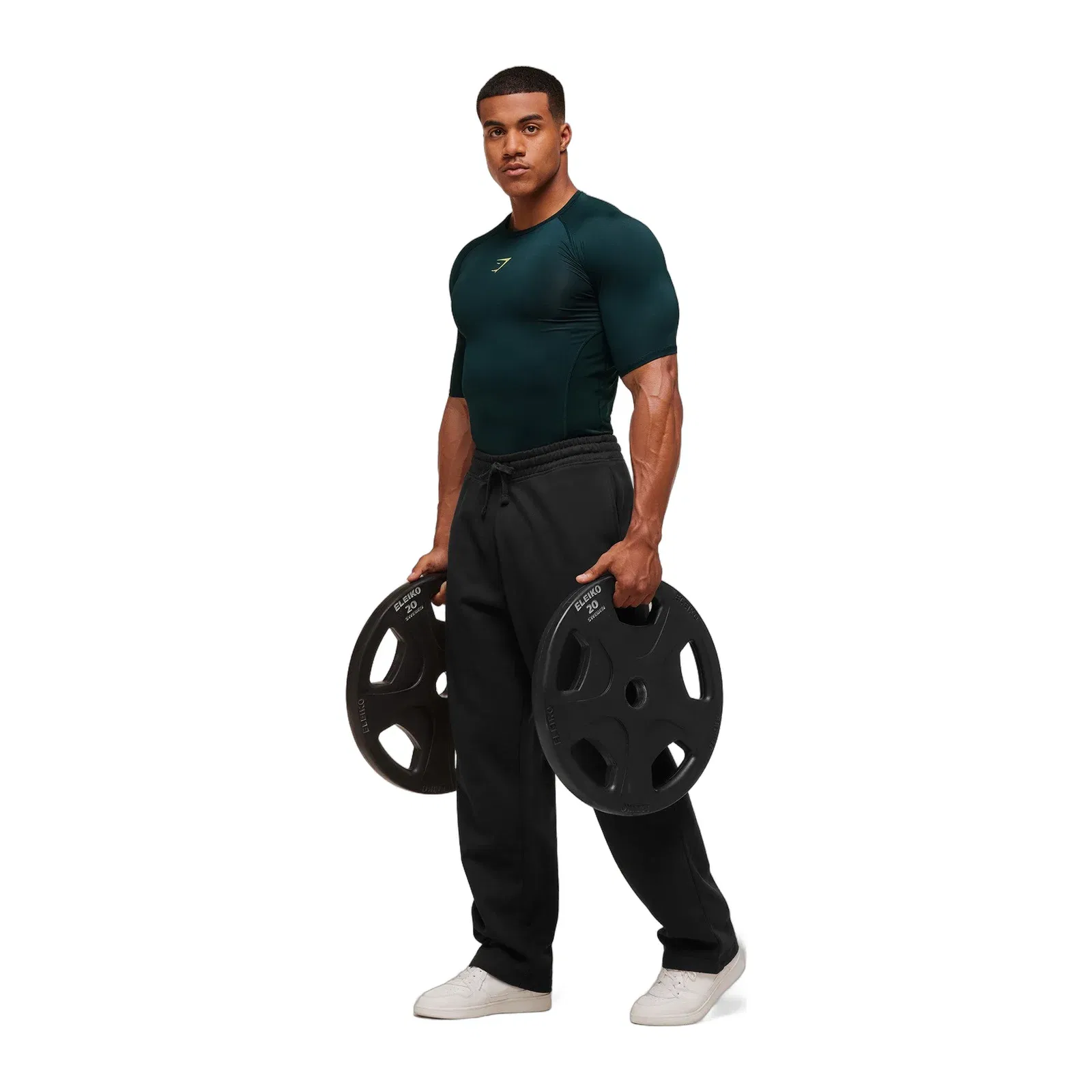 Gymshark Element Baselayer T-Shirt - Deep Petrol Blue/Sorbet Yellow