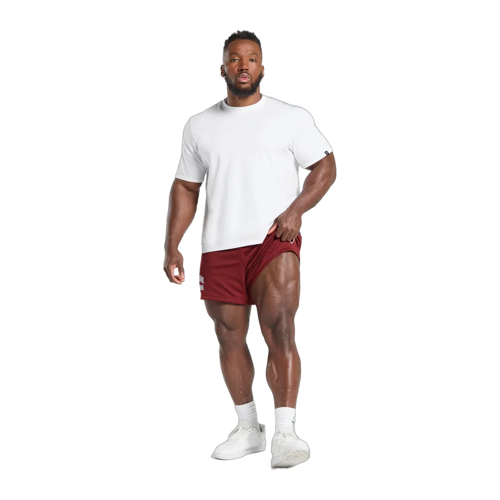 Gymshark Lifting Mesh 5" Shorts - Sets Red