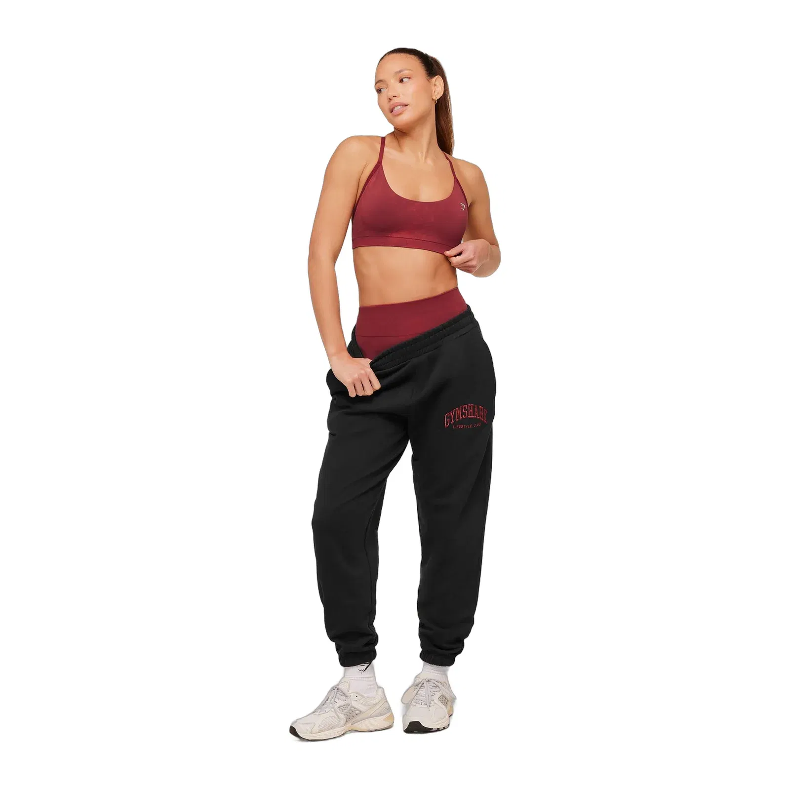 Gymshark Collegiate Graphic Joggers - Black