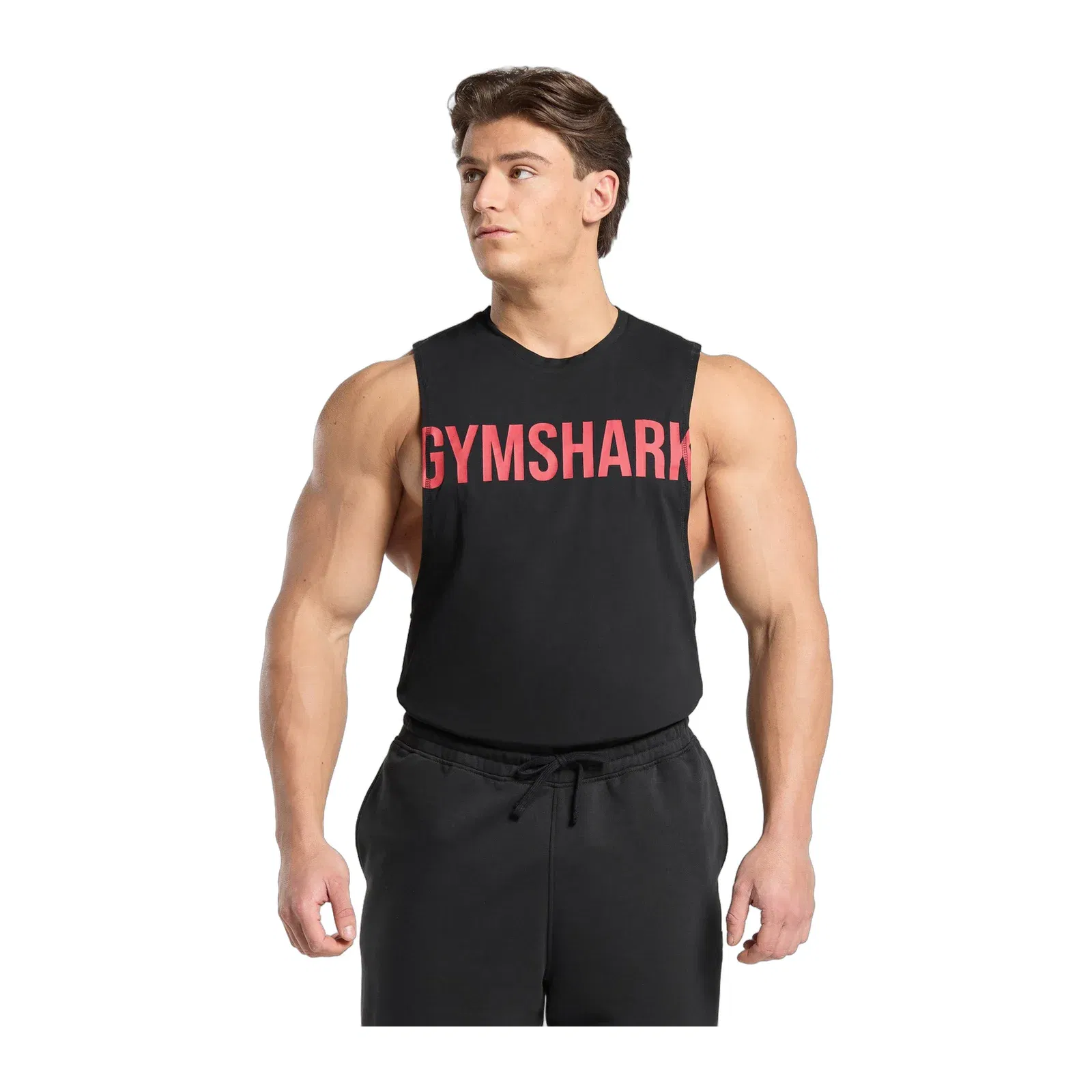 Gymshark Prime Drop Arm Tank - Black/Vivid Red