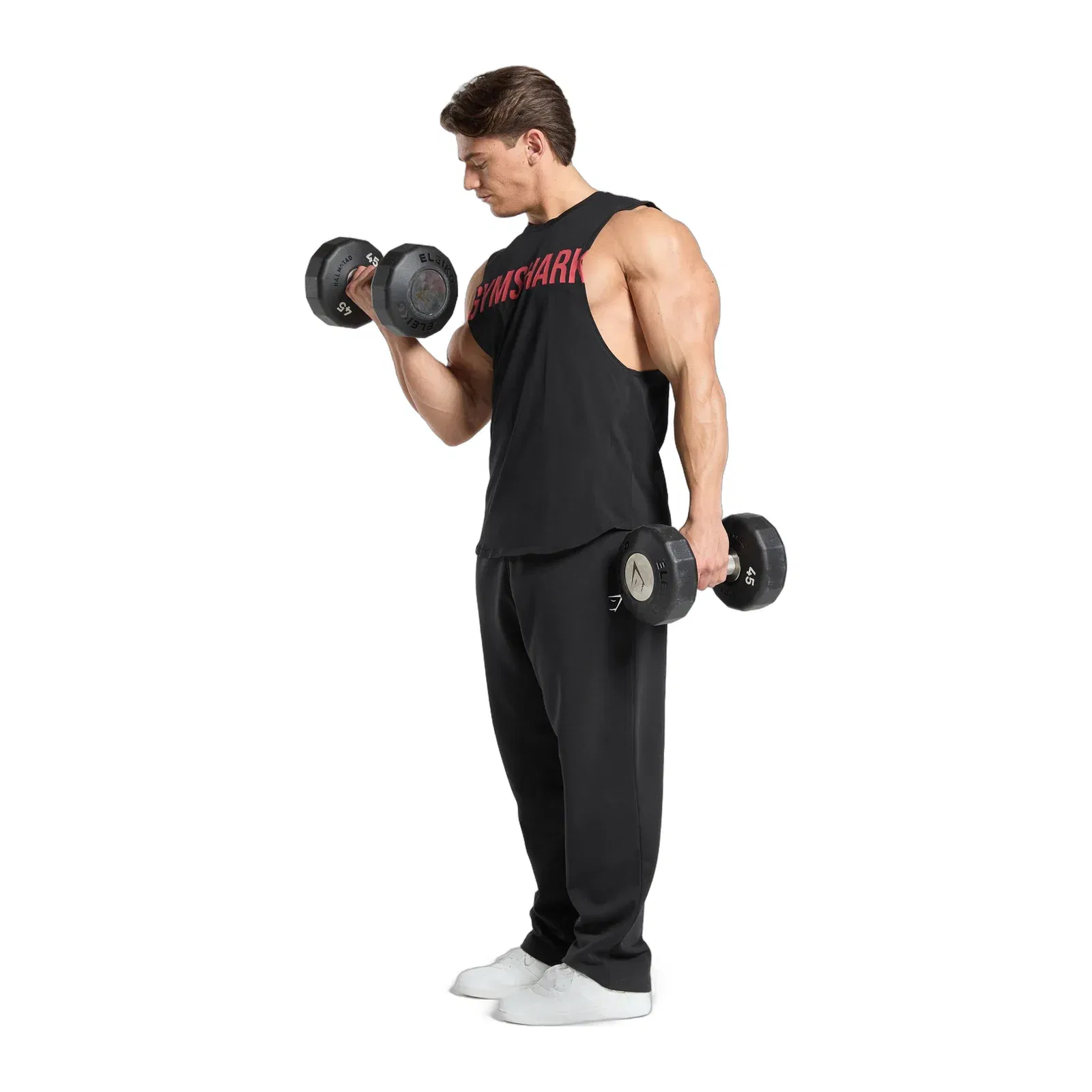 Gymshark Prime Drop Arm Tank - Black/Vivid Red