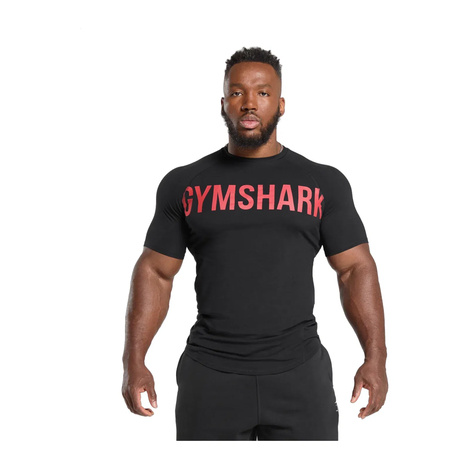 Gymshark Prime T-Shirt - Black/Vivid Red