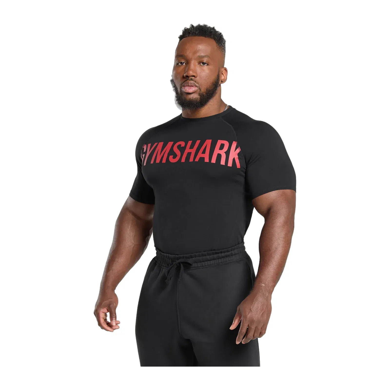 Gymshark Prime T-Shirt - Black/Vivid Red