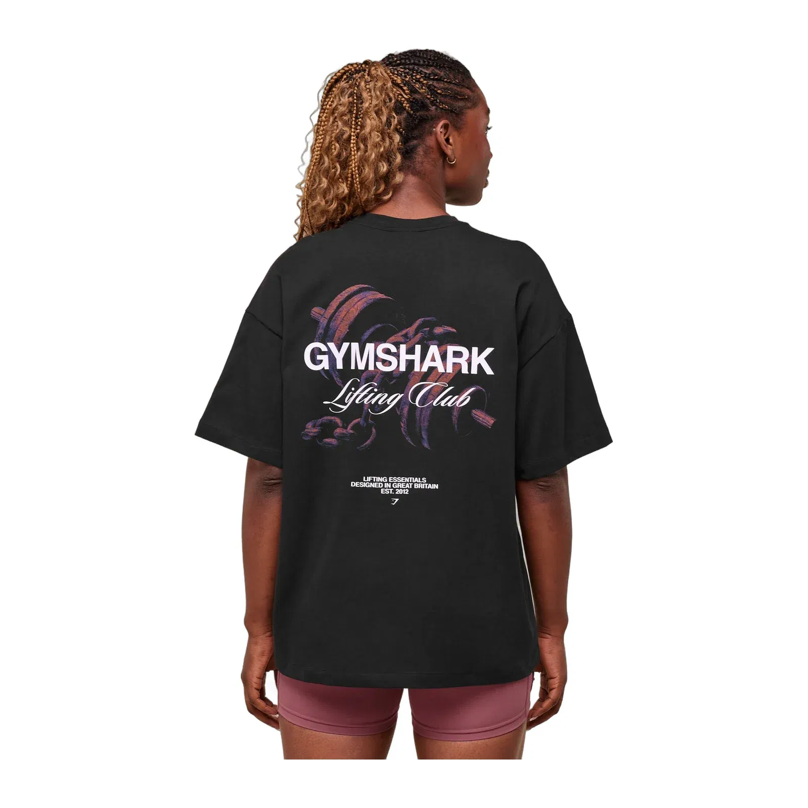 Gymshark Forged By Iron Graphic Oversized T-Shirt - Black