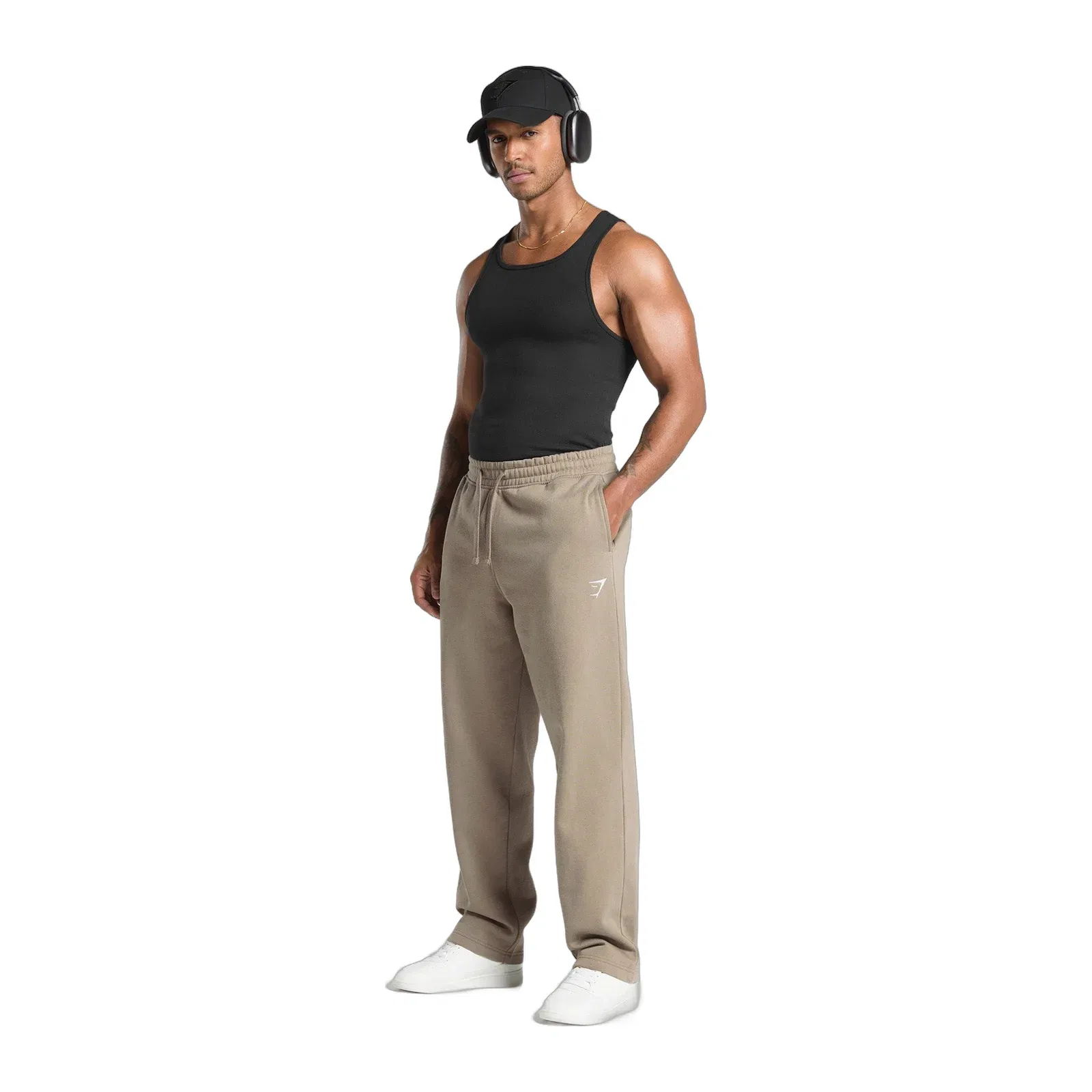Gymshark Crest Straight Leg Joggers - Lifestyle Brown