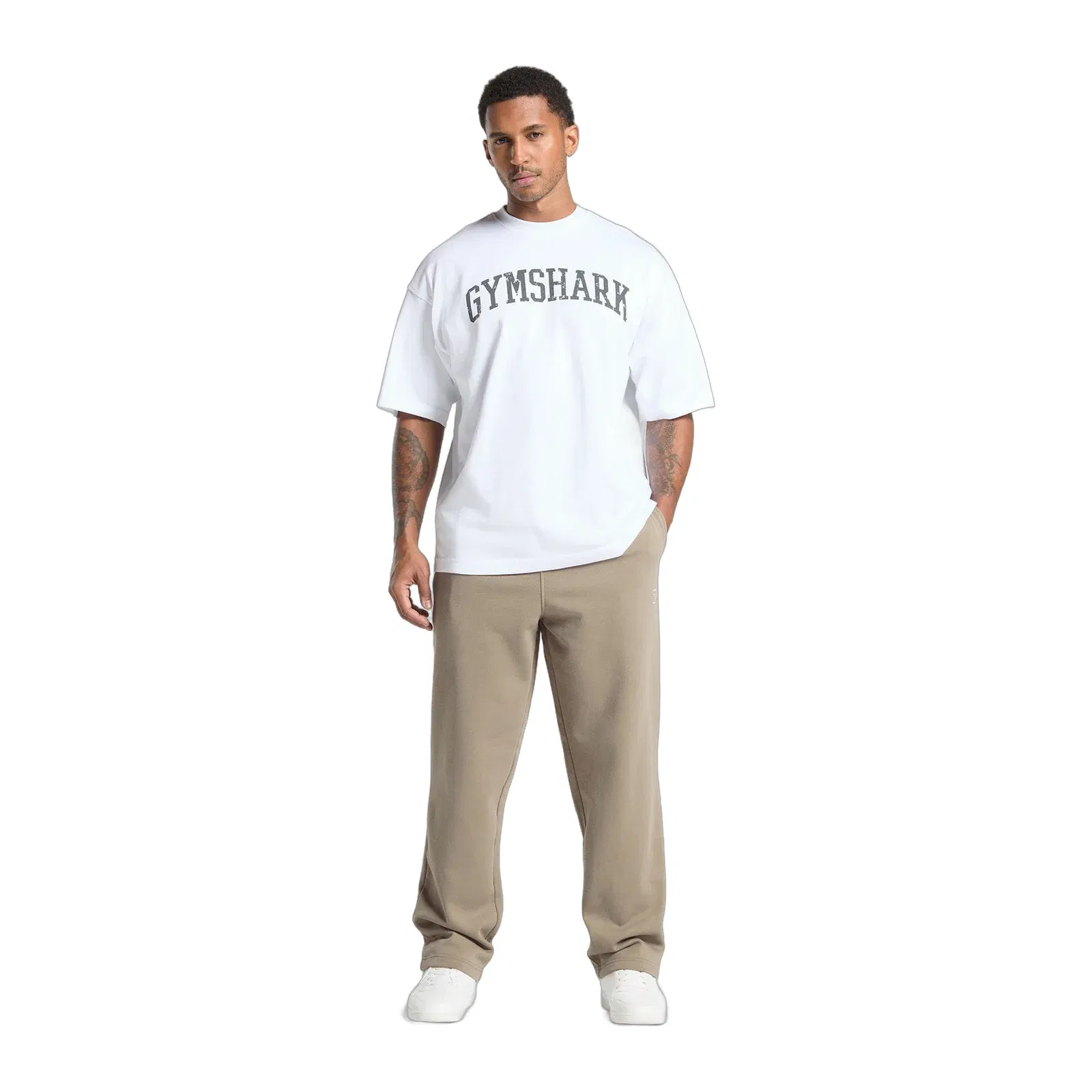 Gymshark Crest Straight Leg Joggers - Lifestyle Brown