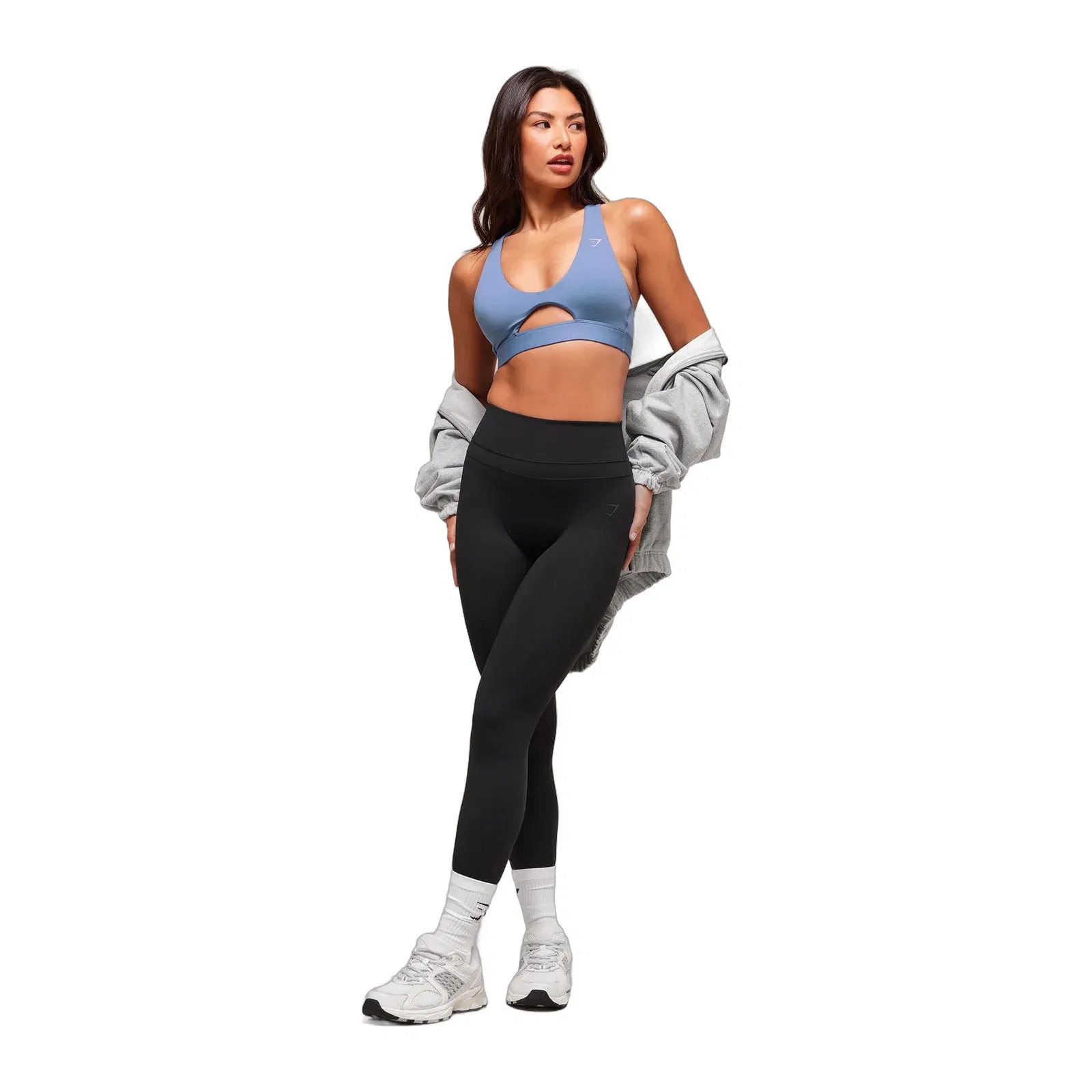 Gymshark Peek A Boo Sports Bra - Worn Blue