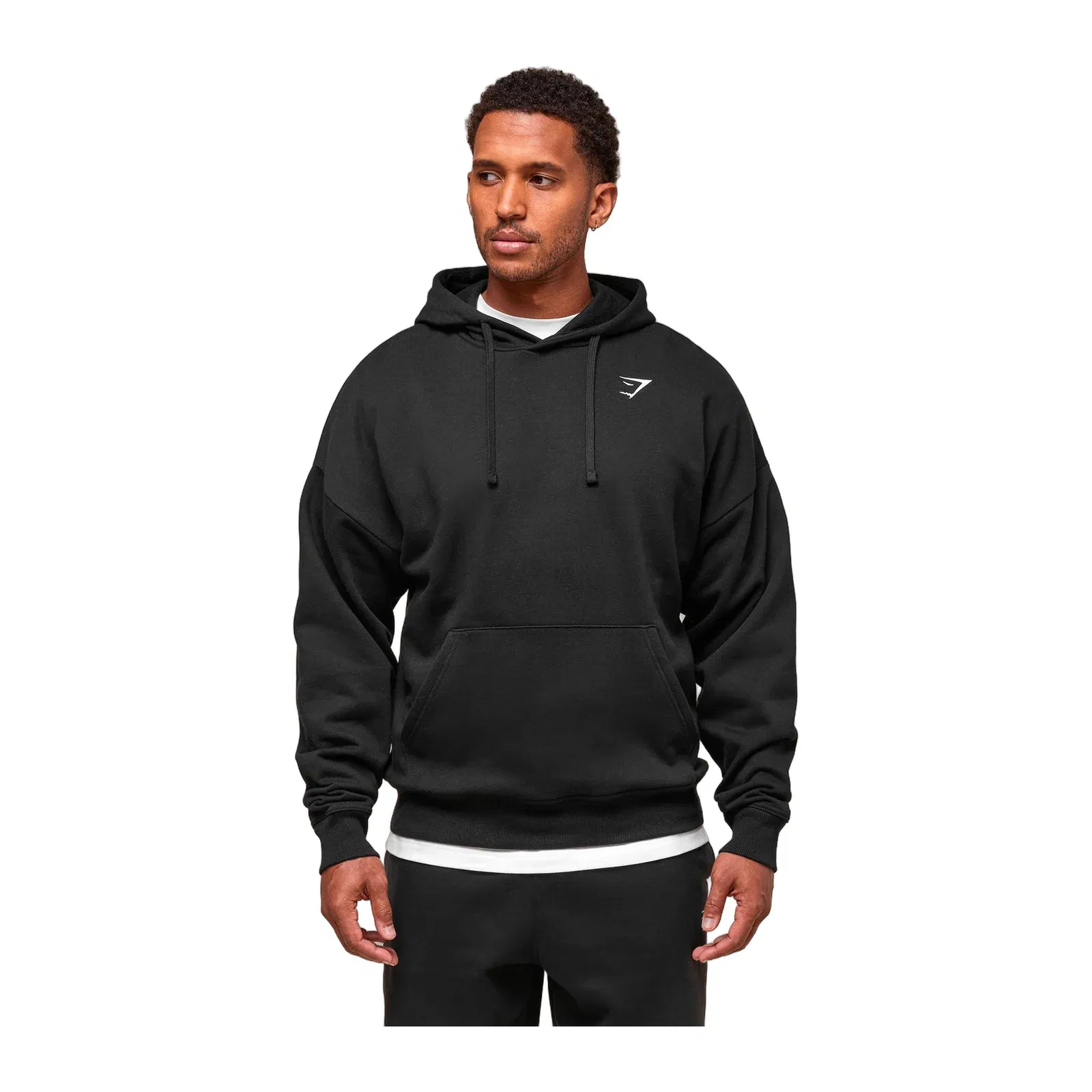Gymshark Crest Oversized Hoodie - Black