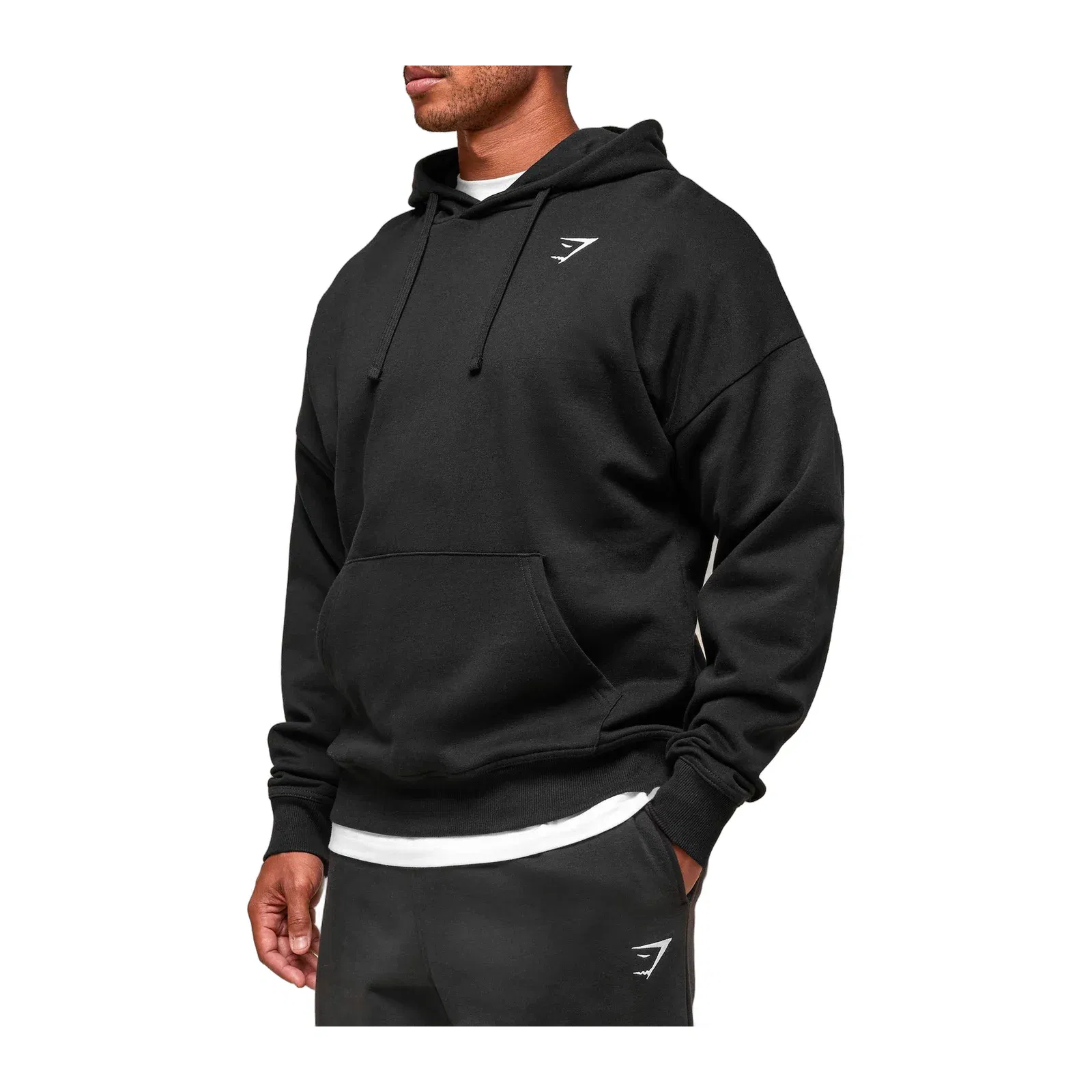 Gymshark Crest Oversized Hoodie - Black