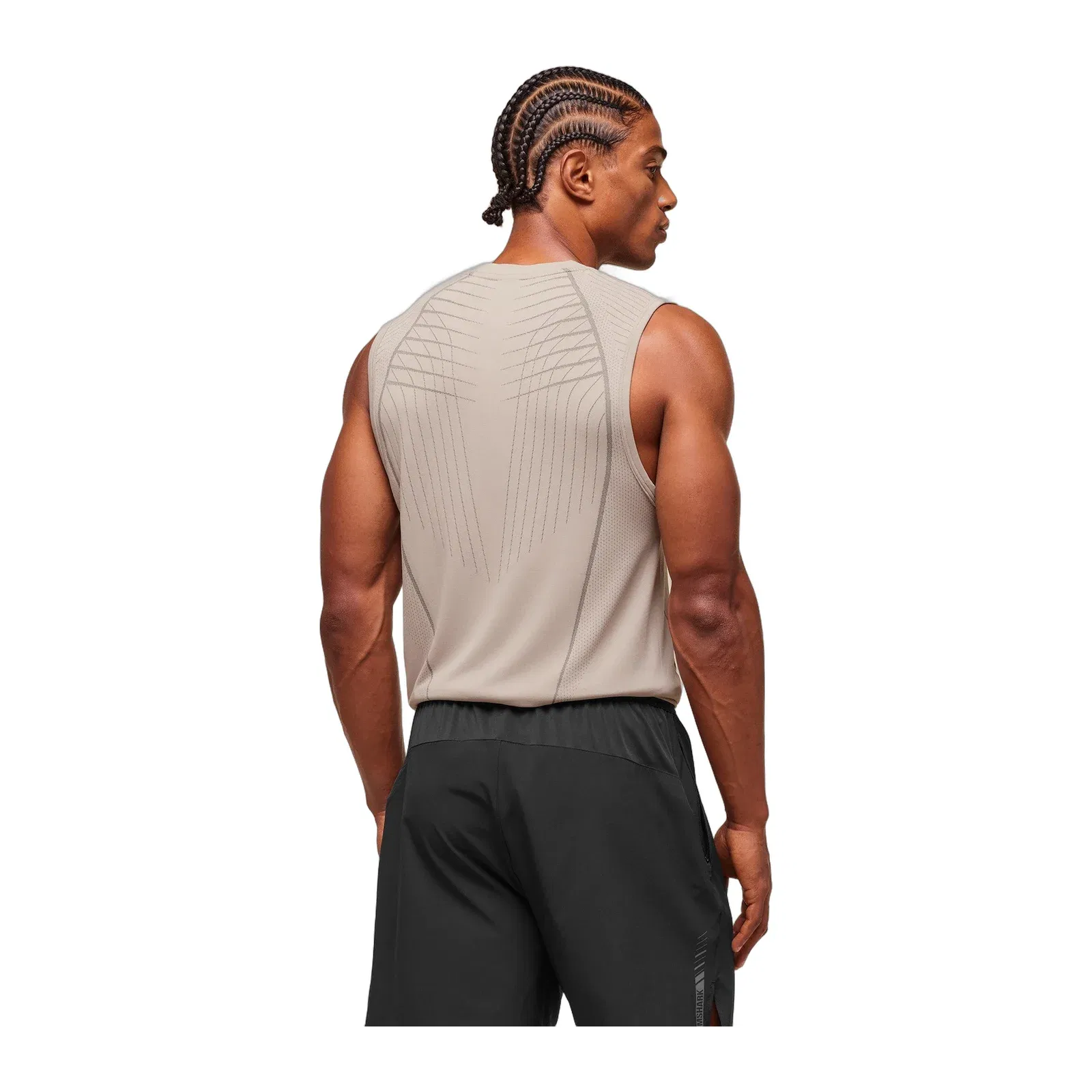 Gymshark Apex Seamless Tank - Mushroom Grey/Pitch Grey