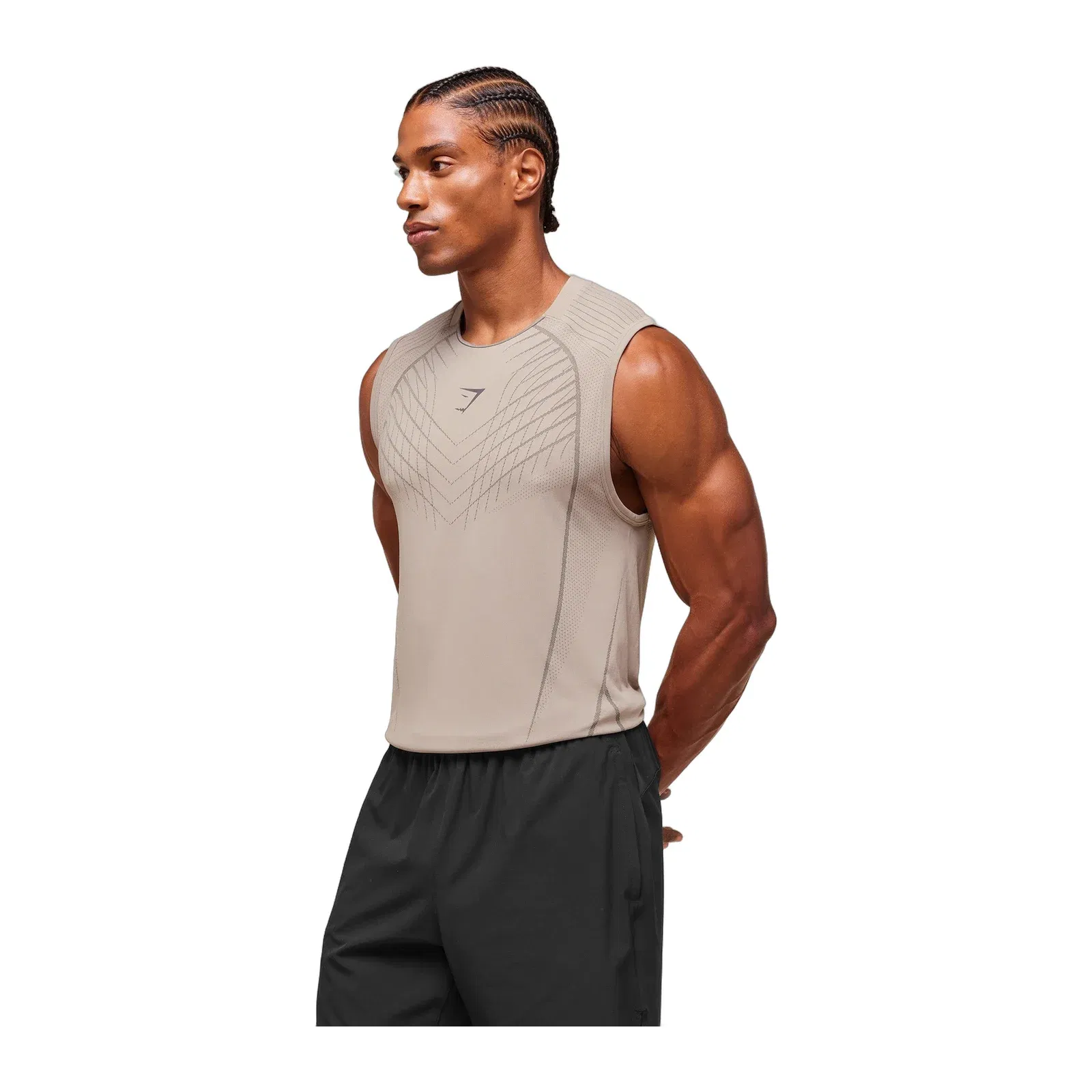 Gymshark Apex Seamless Tank - Mushroom Grey/Pitch Grey