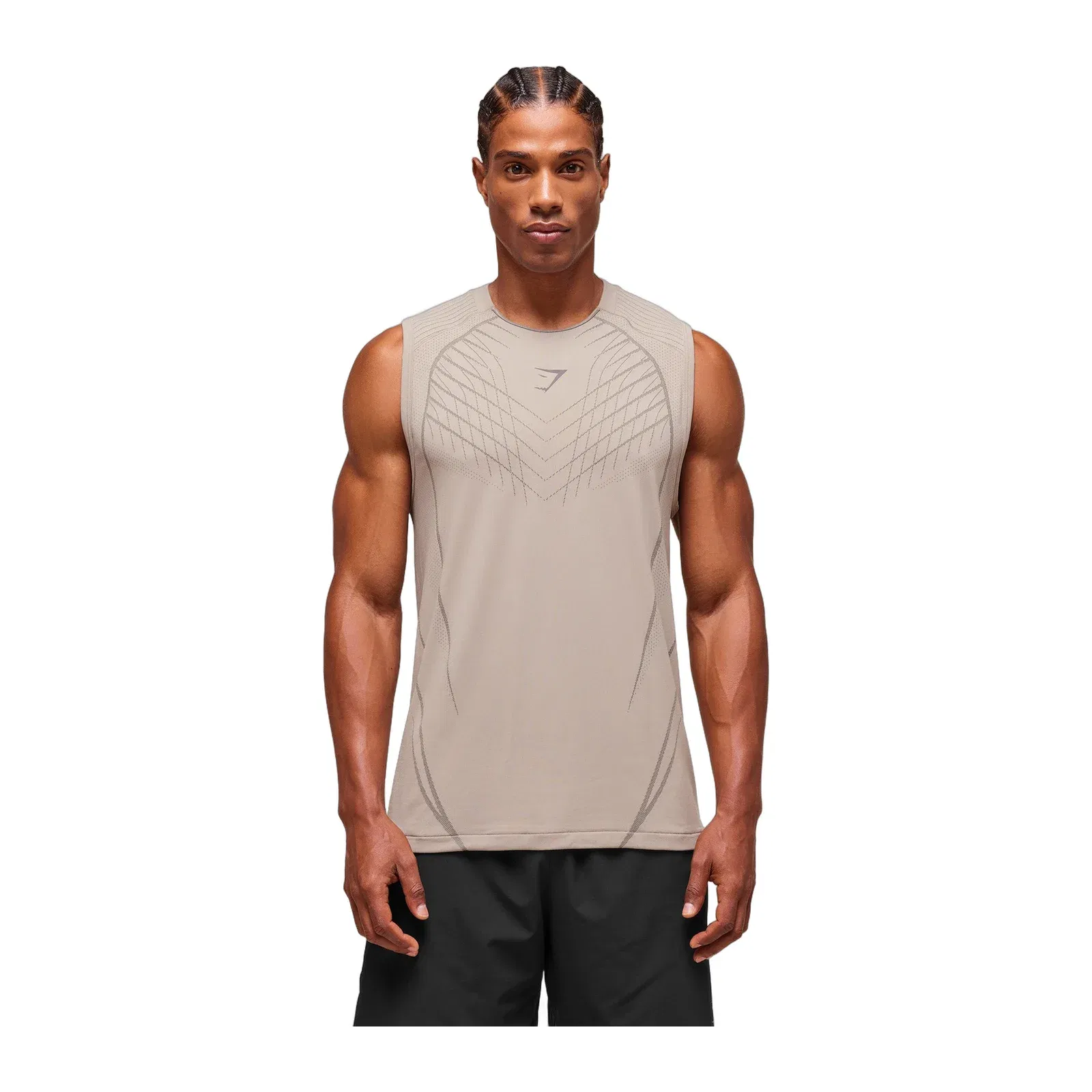 Gymshark Apex Seamless Tank - Mushroom Grey/Pitch Grey