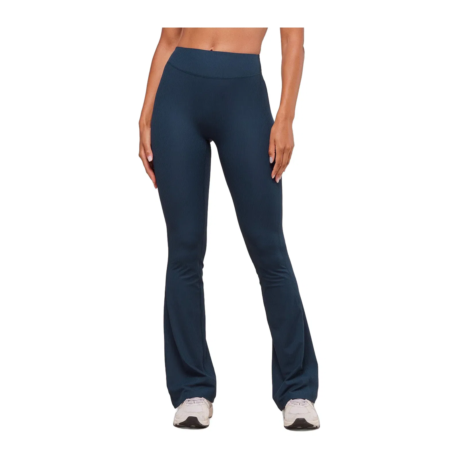 Gymshark Ribbed Flared Legging - Navy