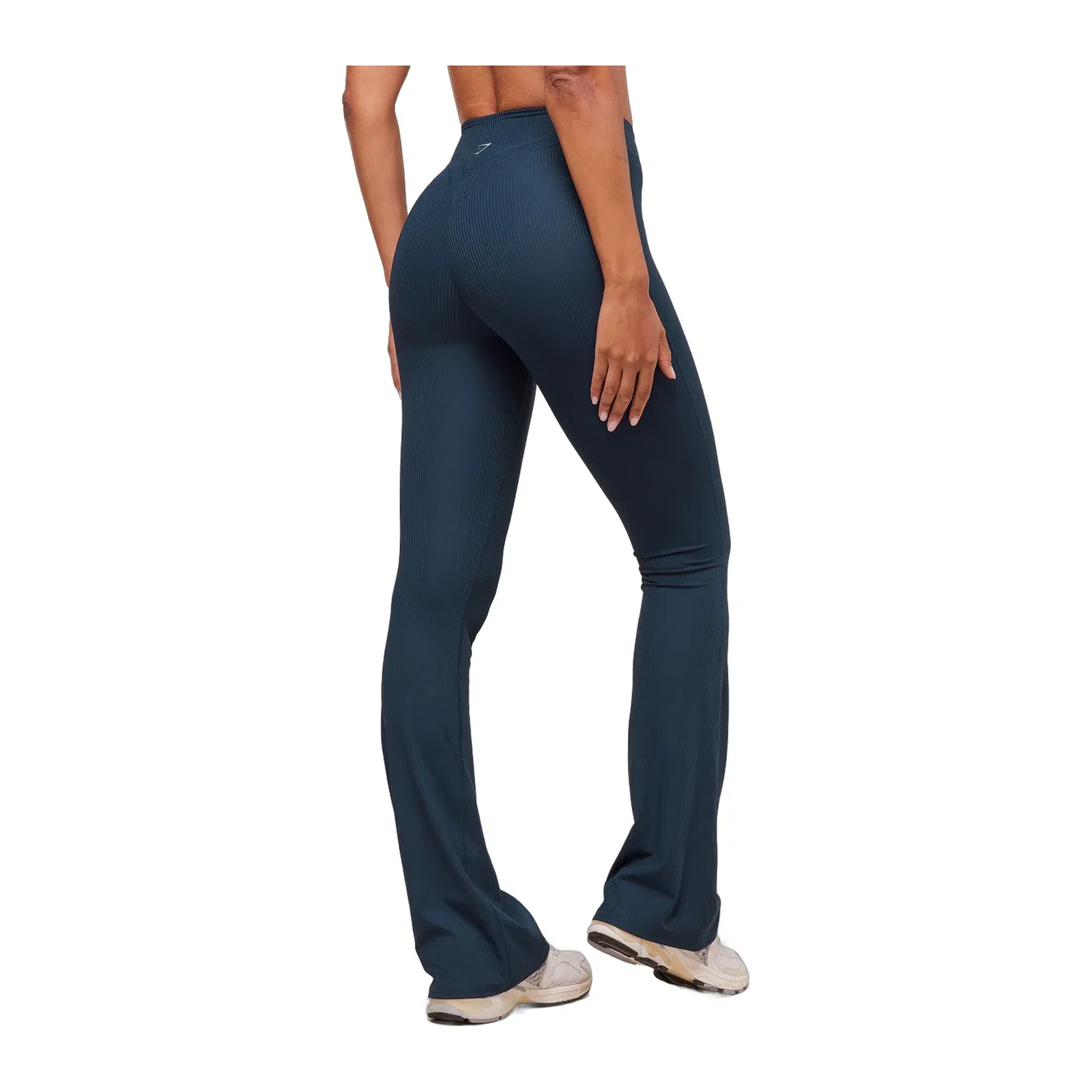 Gymshark Ribbed Flared Legging - Navy