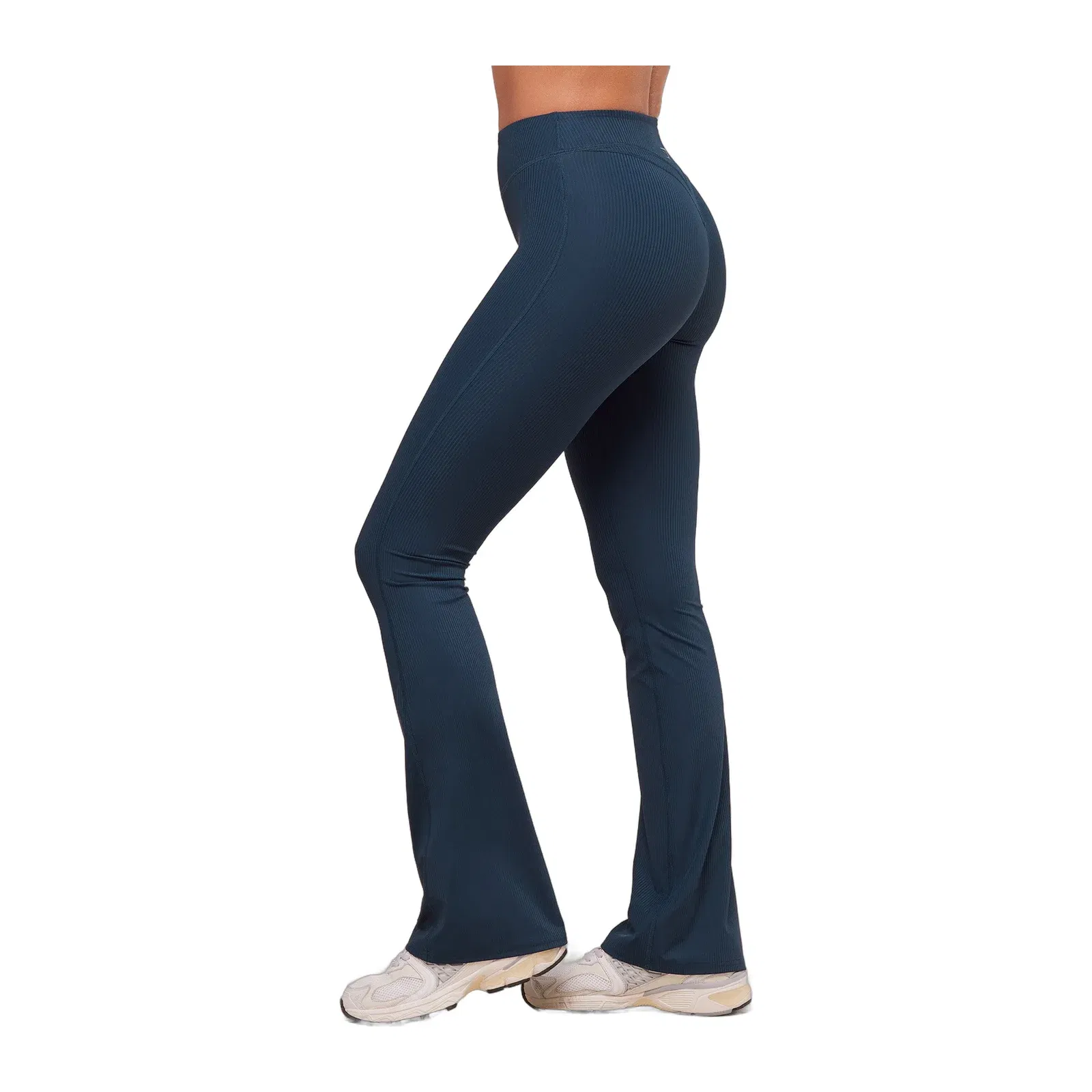 Gymshark Ribbed Flared Legging - Navy