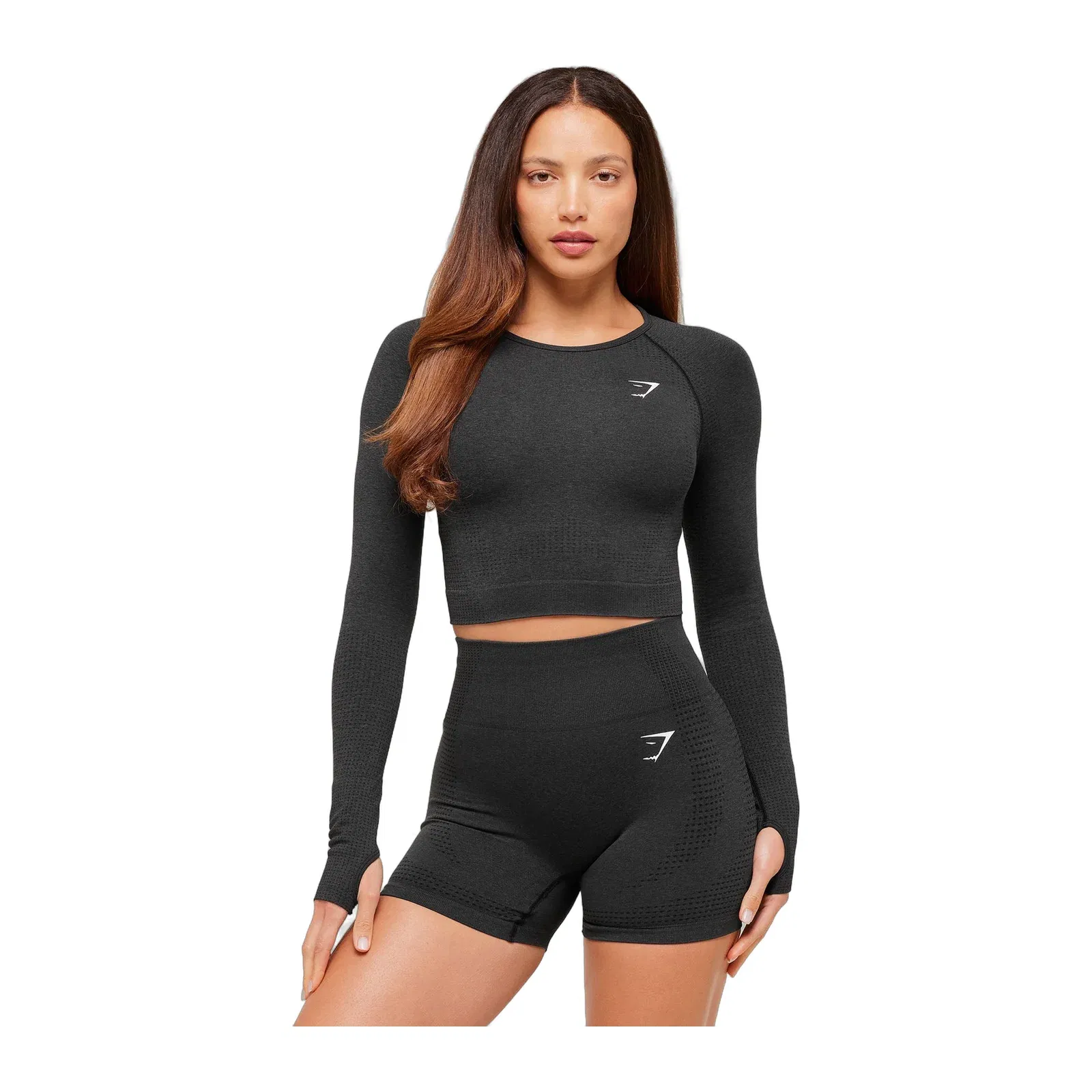 Gymshark Vital Crop Top - Black Marl