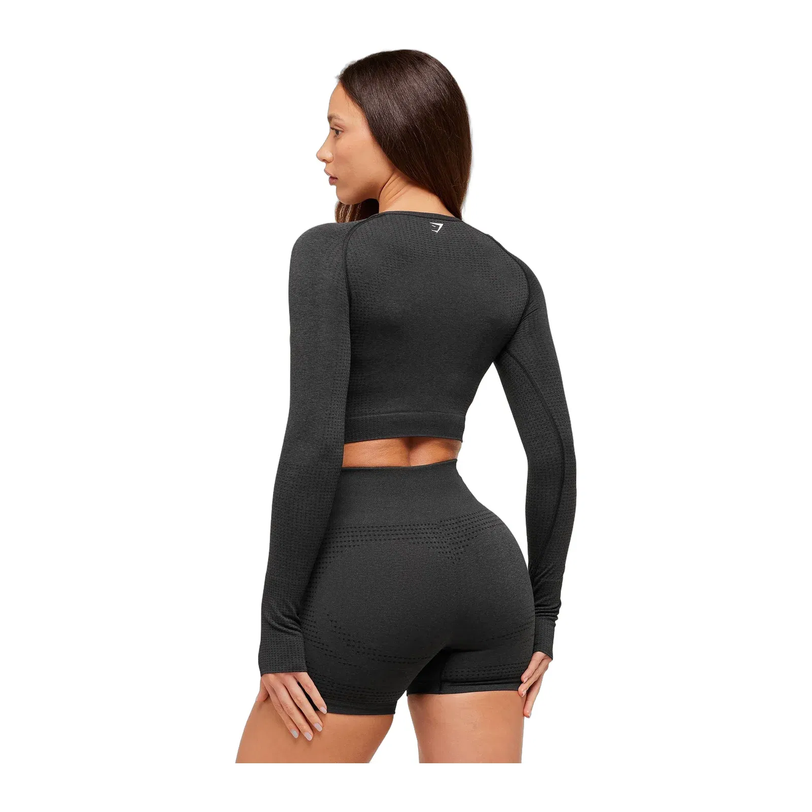 Gymshark Vital Crop Top - Black Marl