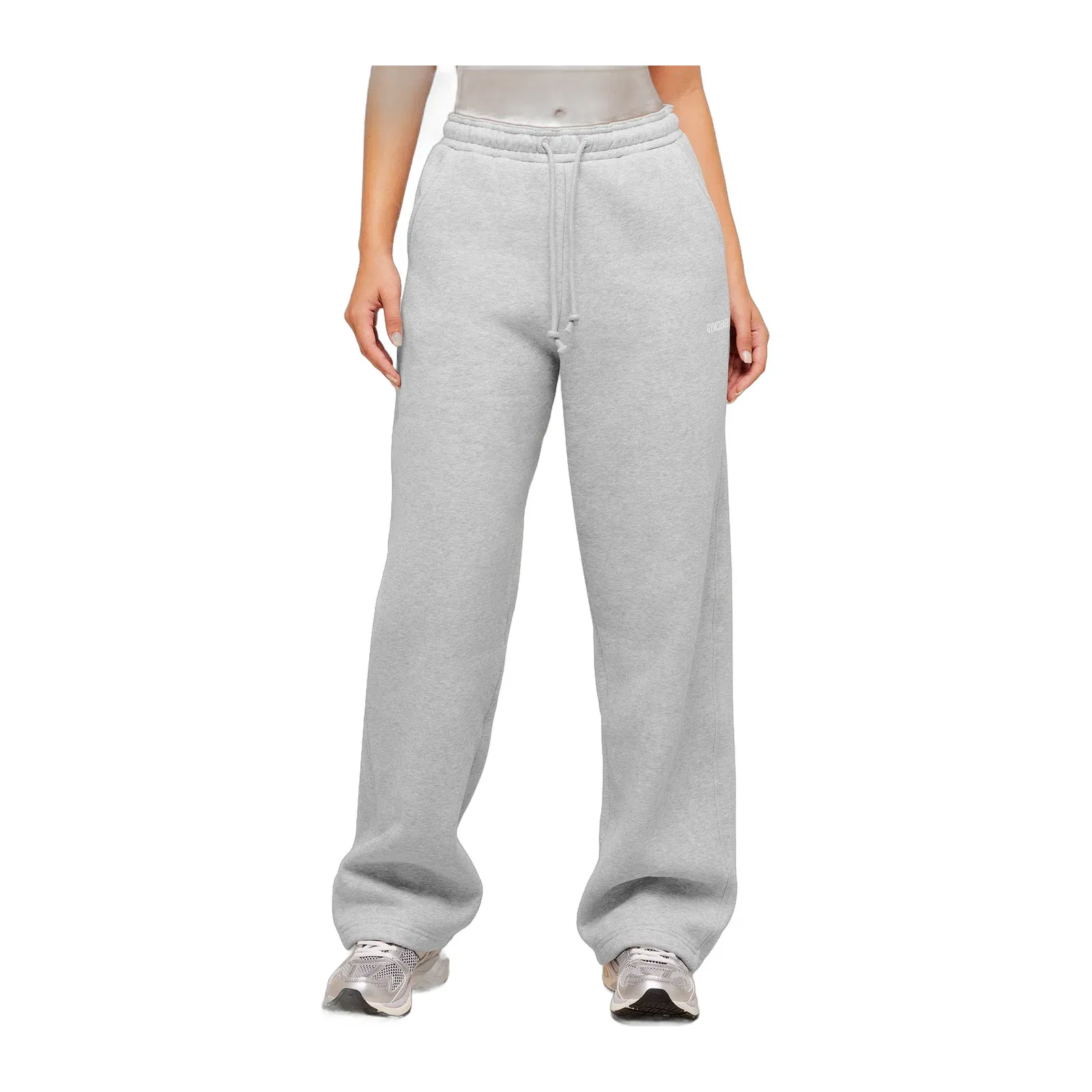 Gymshark Cosy Luxe Straight Leg Regular Joggers - Soft Grey Marl