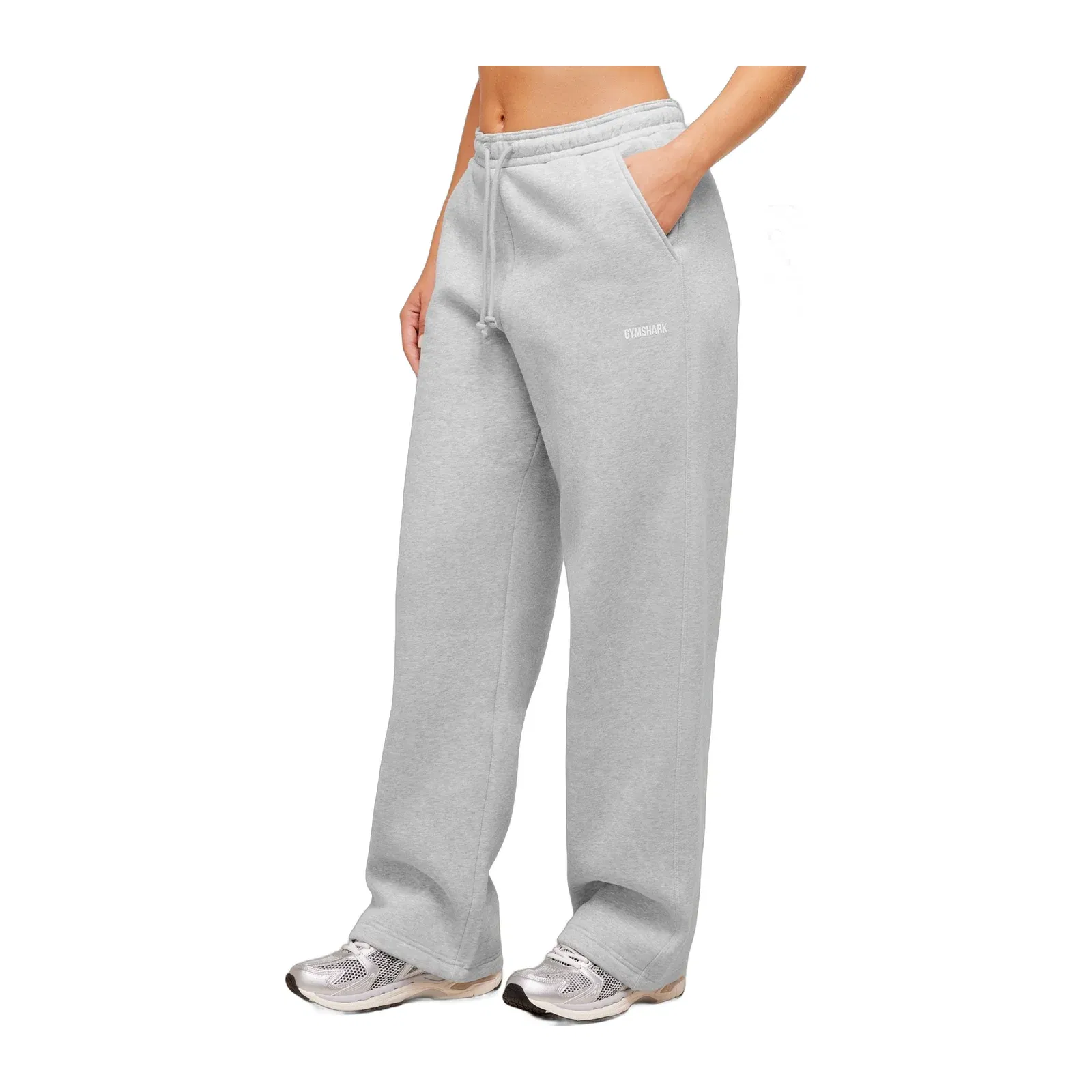 Gymshark Cosy Luxe Straight Leg Regular Joggers - Soft Grey Marl