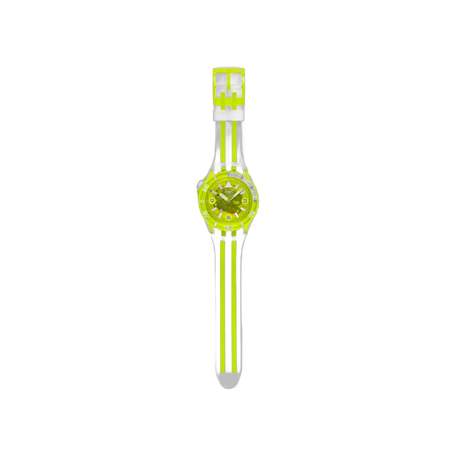 Swatch Scubaqua Egg Yolk Quartz Yellow Dial Analog Watch
