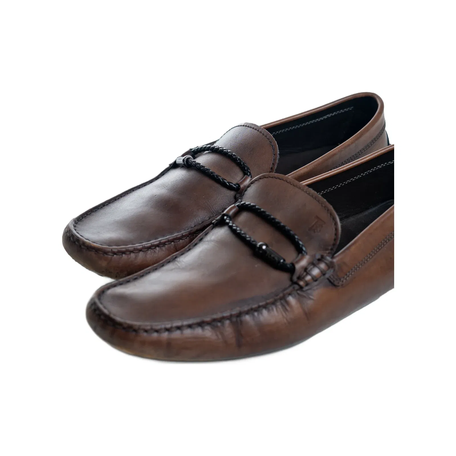 Tods Brown Leather Slip On Driving Loafers (UK 9.5)