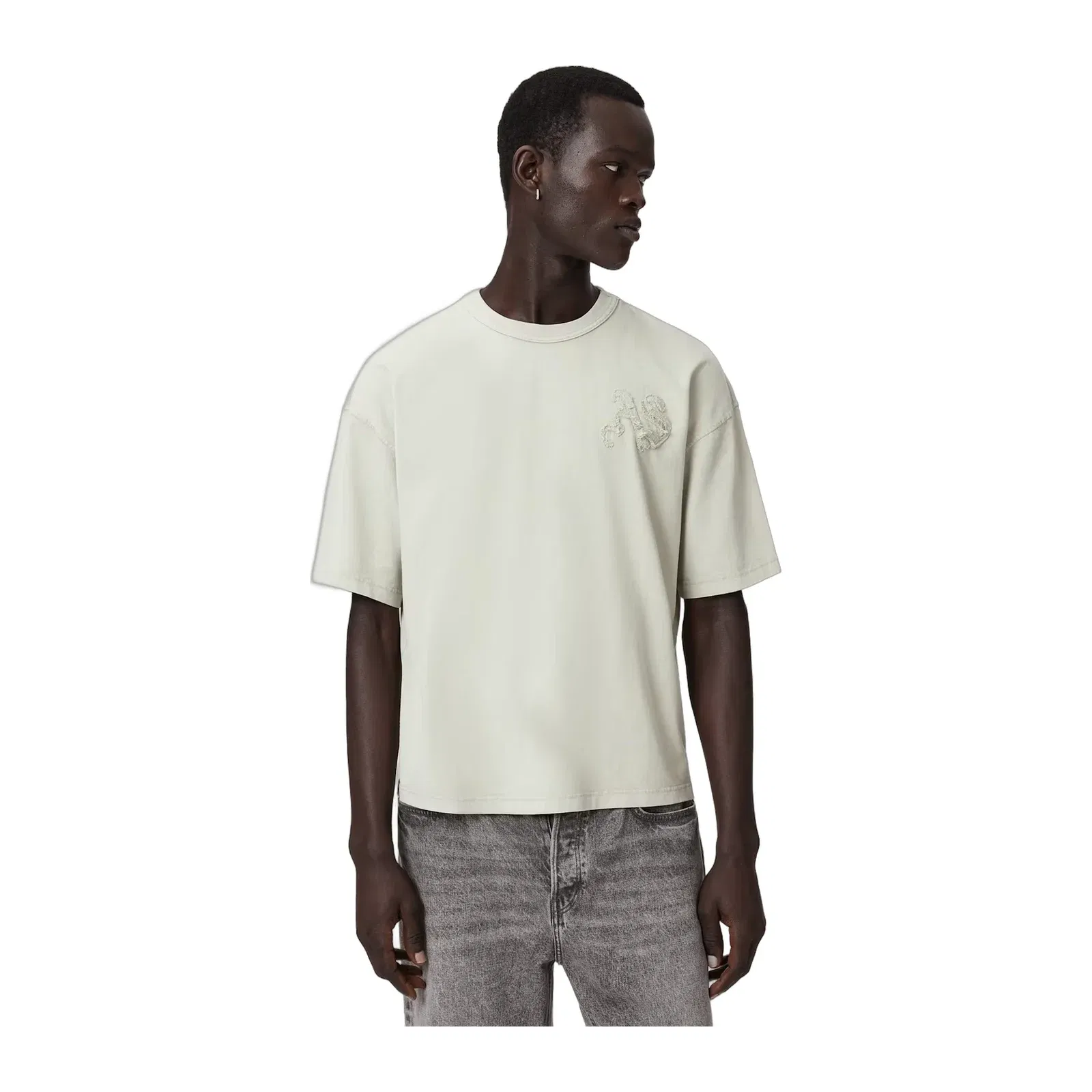 ALL SAINTS Insignia Short Sleeve Cotton Sea Green T-Shirt