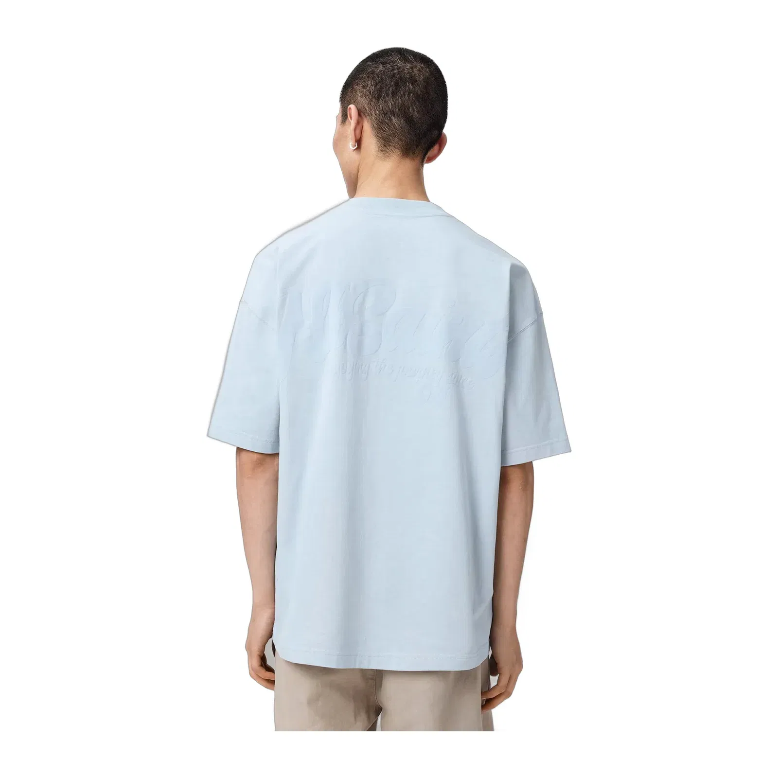 ALL SAINTS Odyssey Oversized Short Sleeve Crew Salton Blue T-Shirt