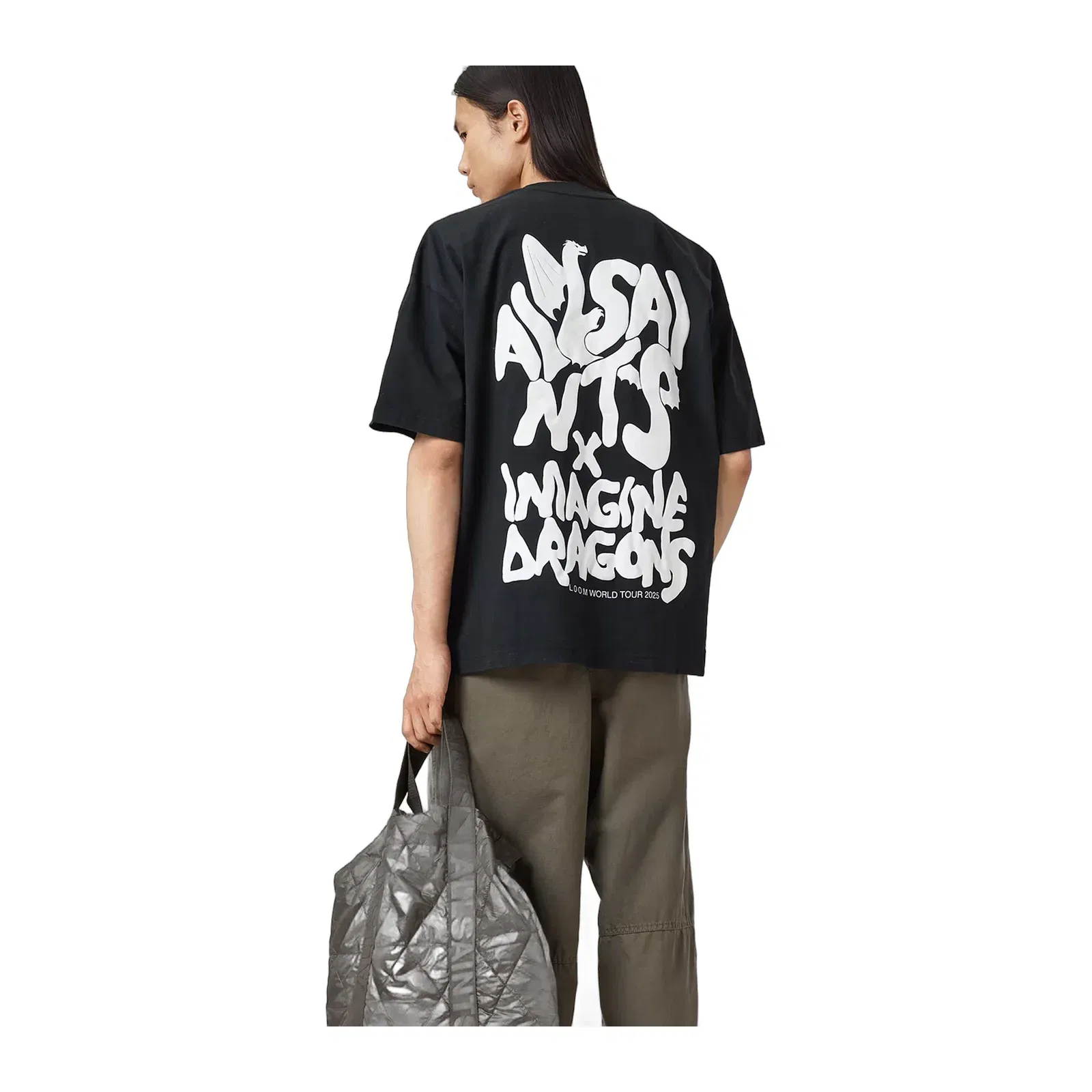 ALL SAINTS Imagine Dragons Drogando Jet Black T-Shirt