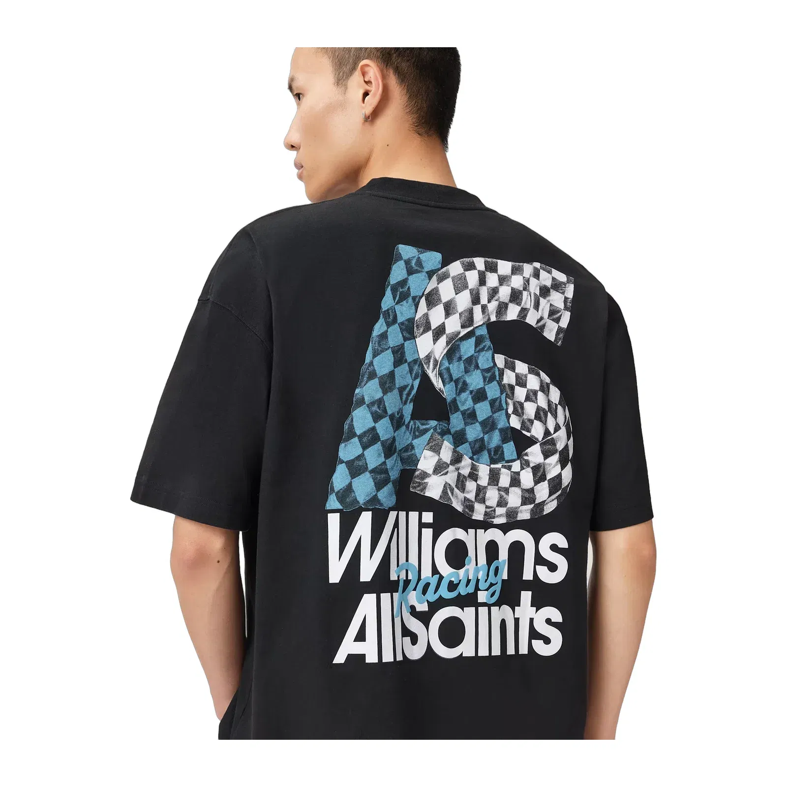 Williams X AllSaints Pole Crew Neck Washed Black T-Shirt