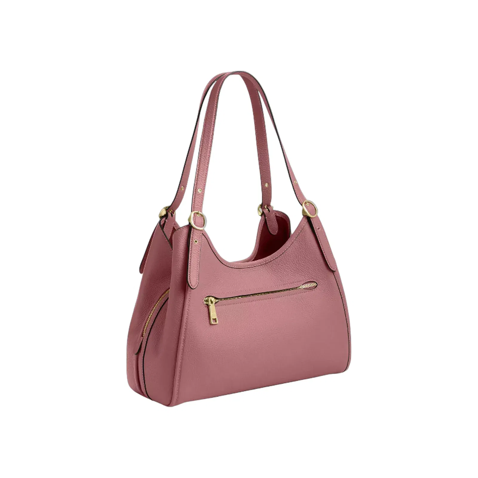 COACH Erin Shoulder Bag Pebbled Leather/Gold/Peony