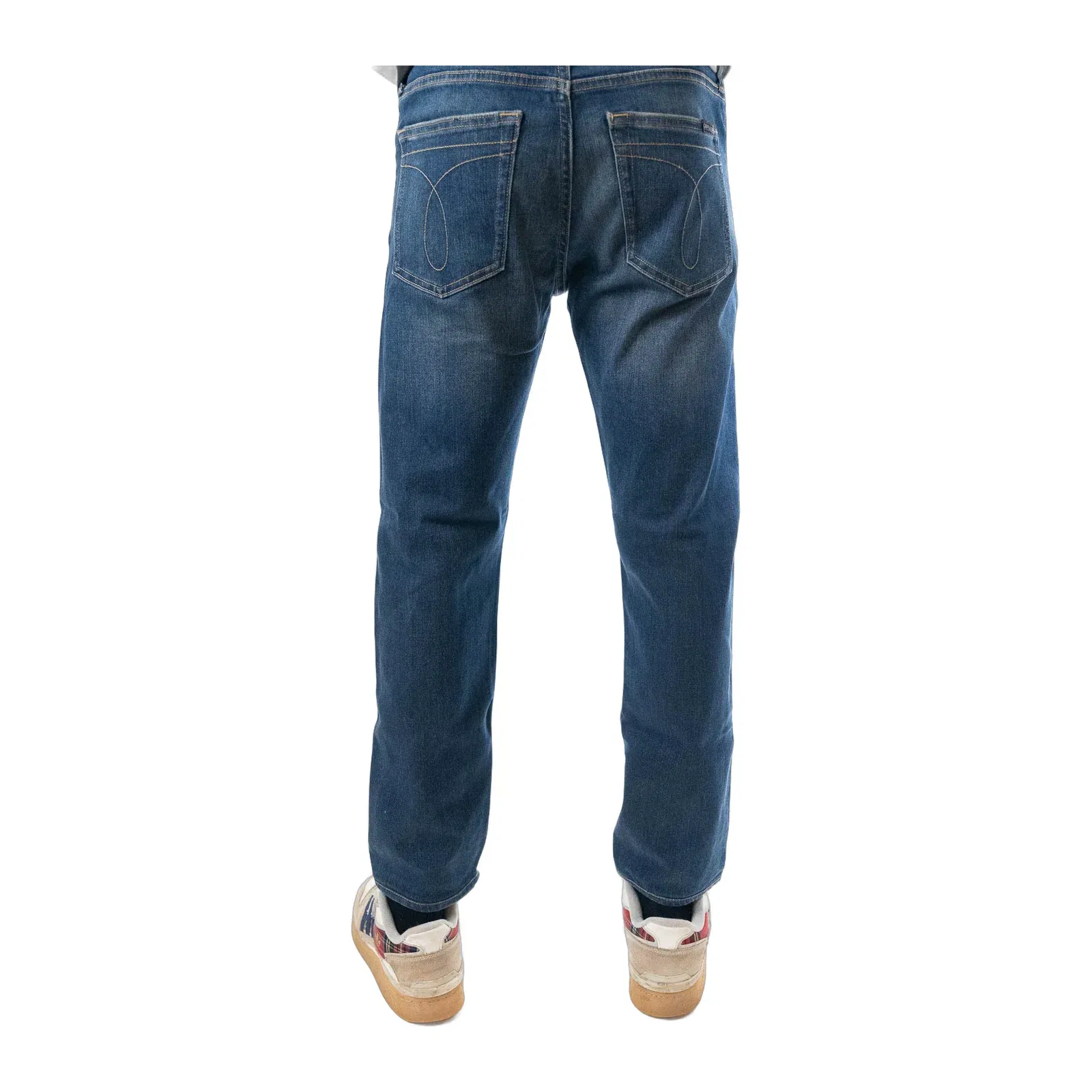 Calvin Klein Jeans Mid-Rise Denim Blue Slim Fit Jeans (30)