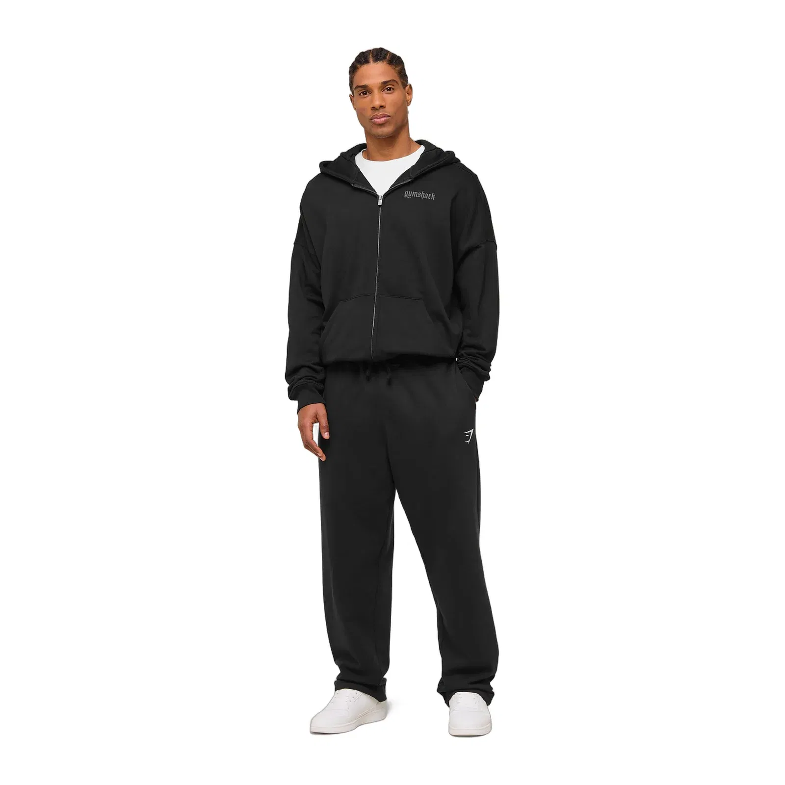 Gymshark Crest Straight Leg Joggers Black