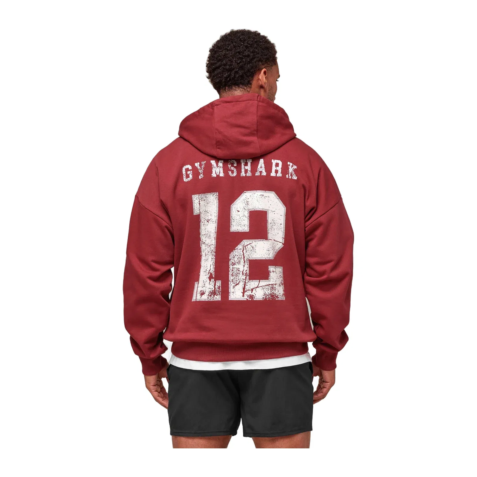 Collegiate Graphic Hoodie oversized fit Athletic Burgundy