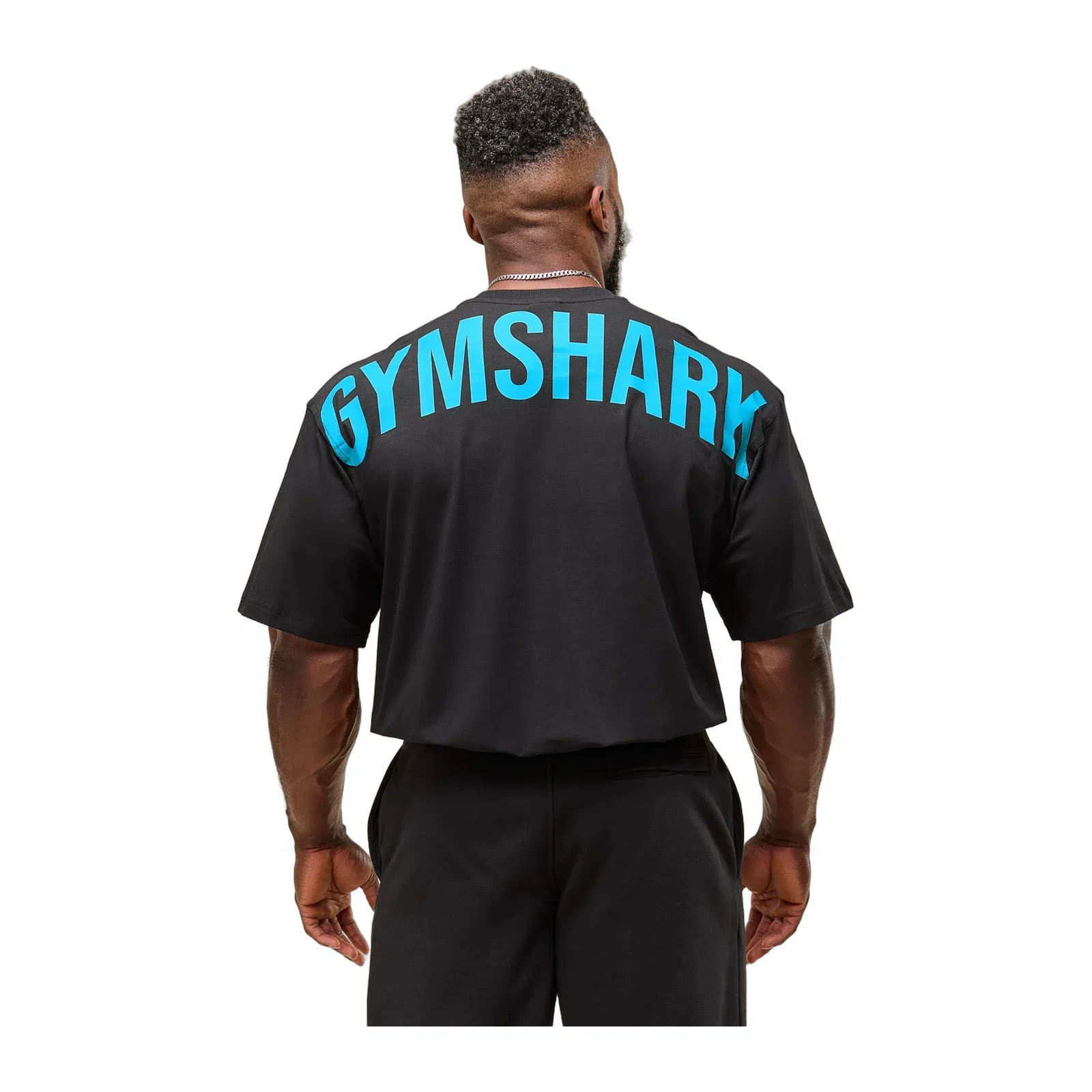 Power T-Shirt oversized fit Black/Brand Blue