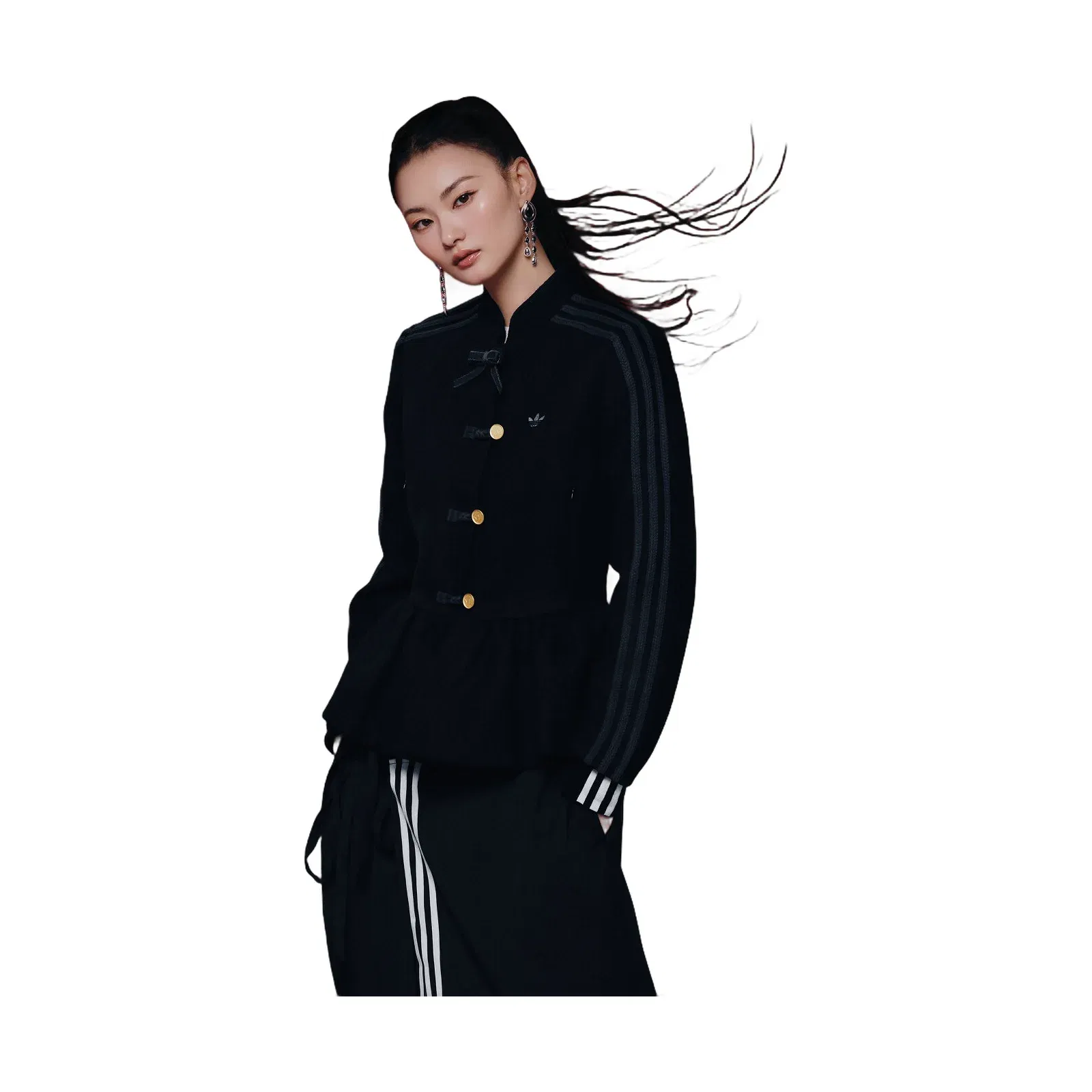 NEW YEAR JACKET He Cong's same style New Year's Chinese style floral bud waist slim fit sports jacket KR5068