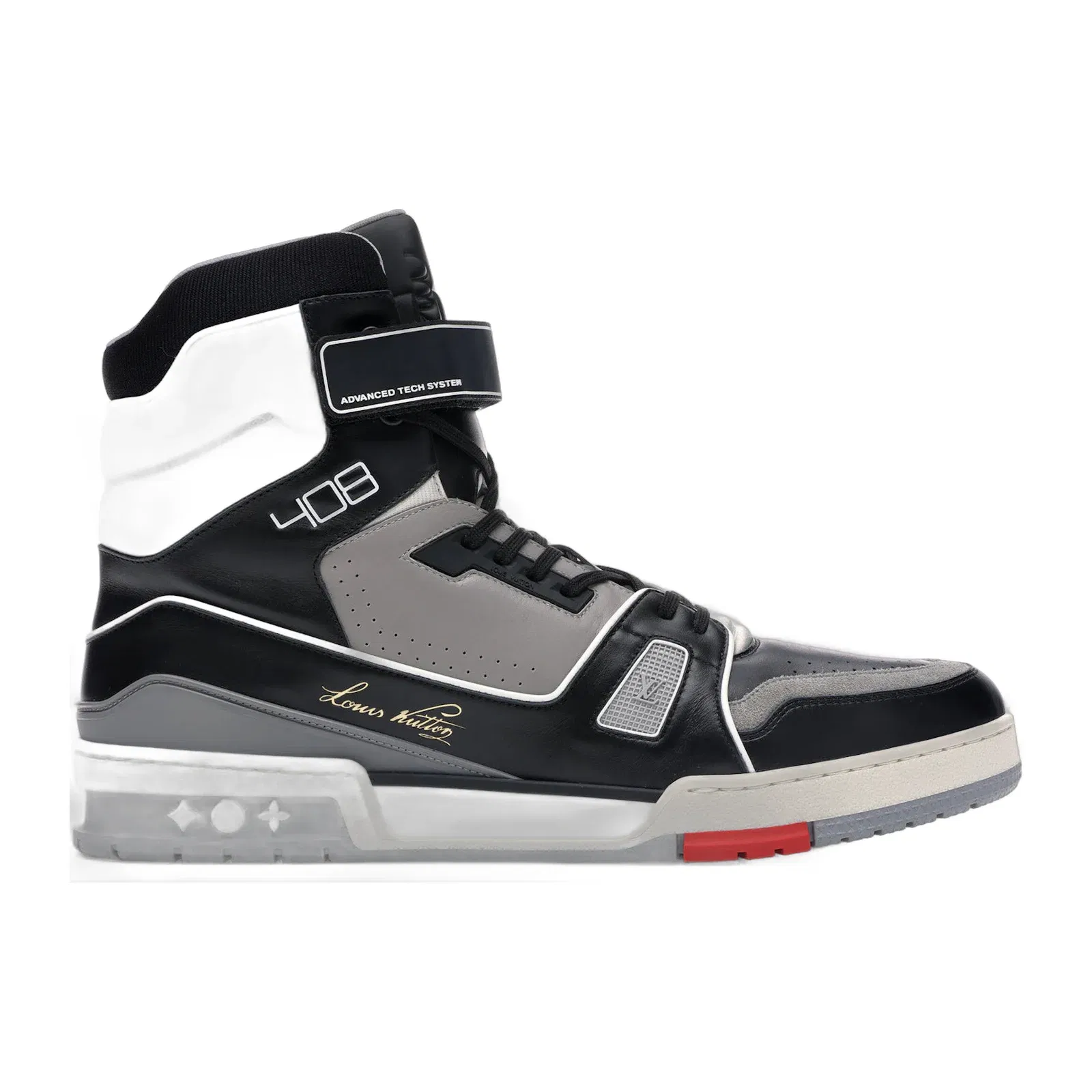 Louis Vuitton Trainer Sneaker Boot Black Grey
