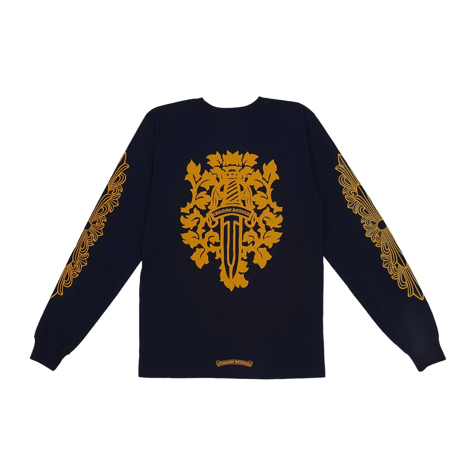 Chrome Hearts V89 Dagger L/S T-Shirt Navy/Yellow