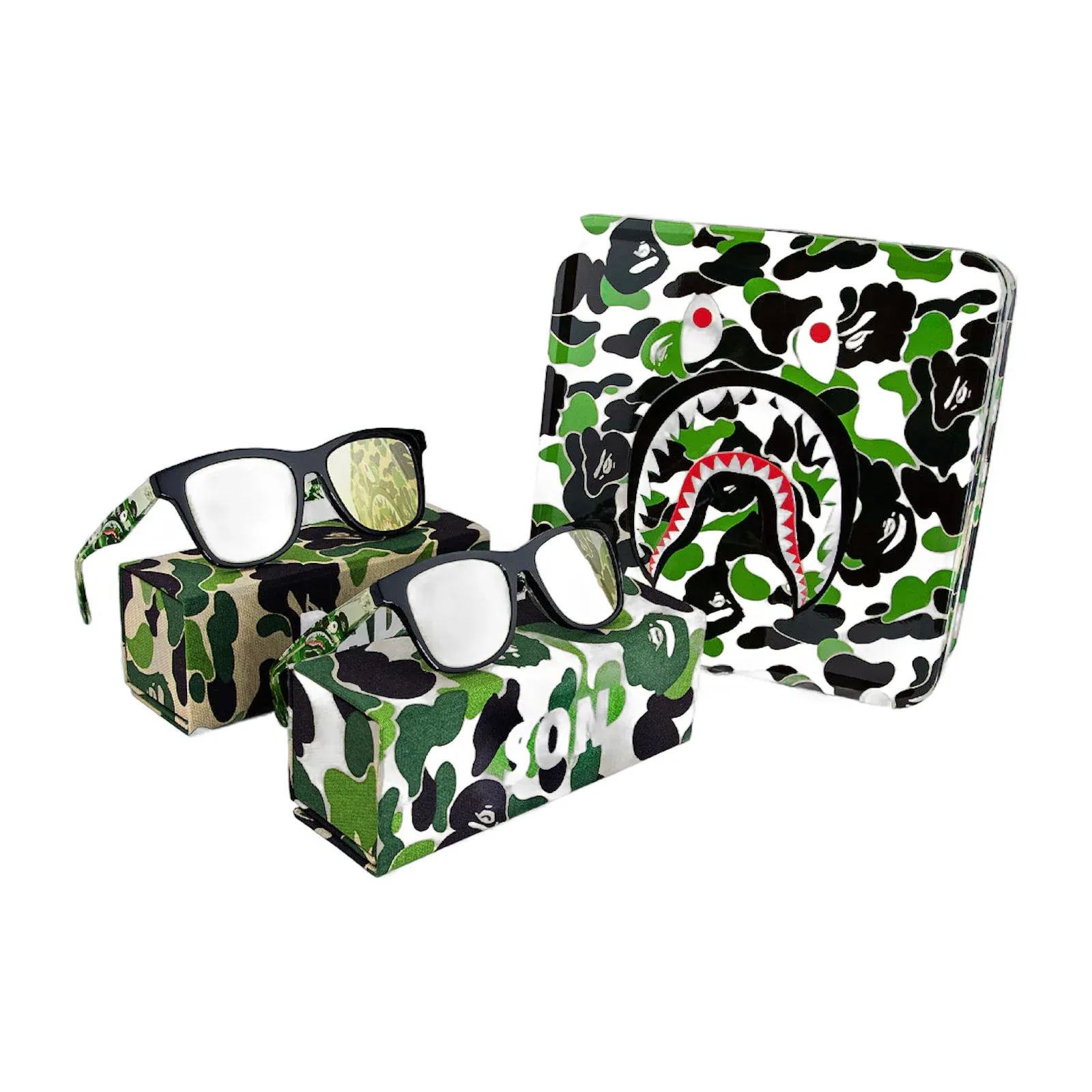 Bape Dad And Son Sunglasses Green