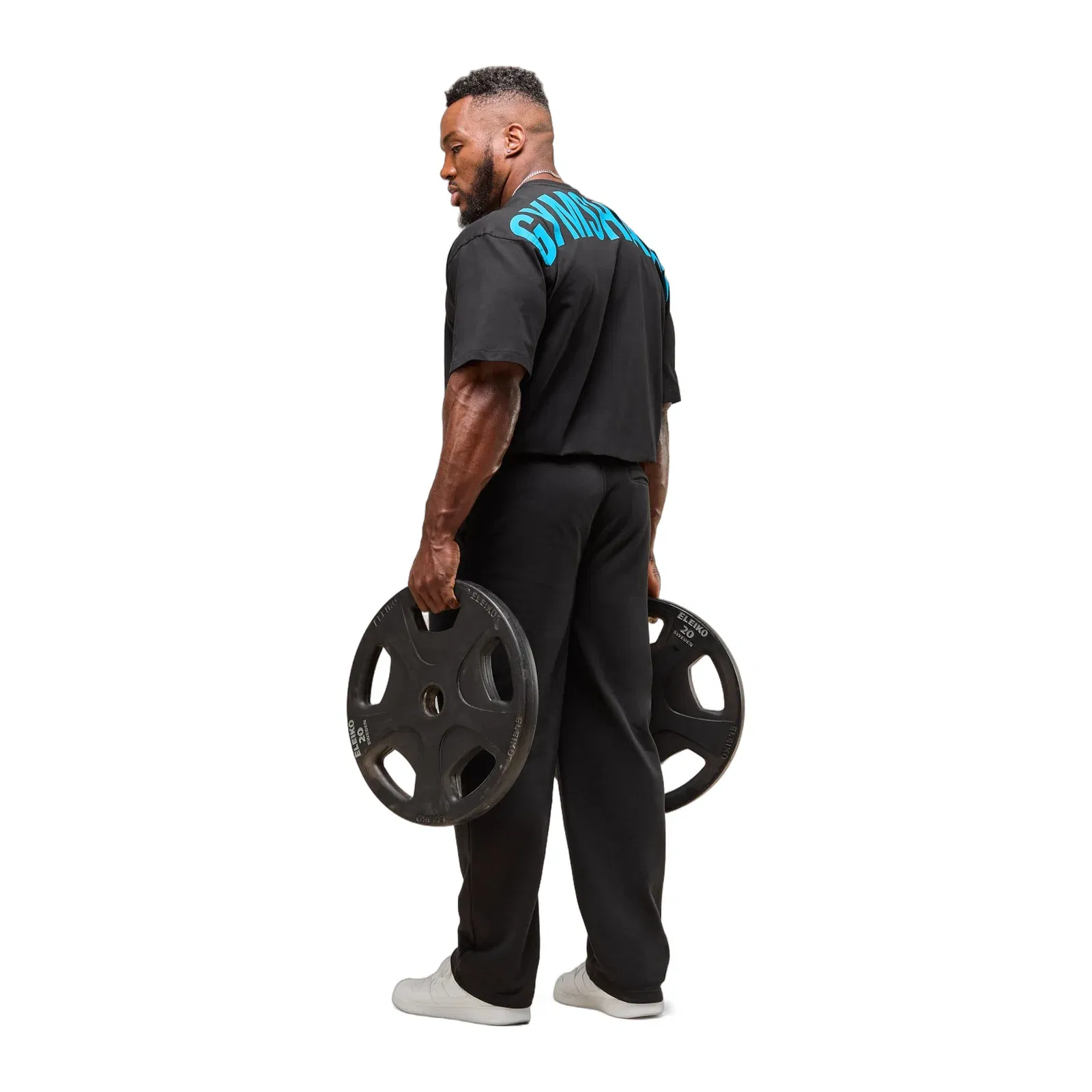 Gymshark Power T-Shirt - Black/Brand Blue