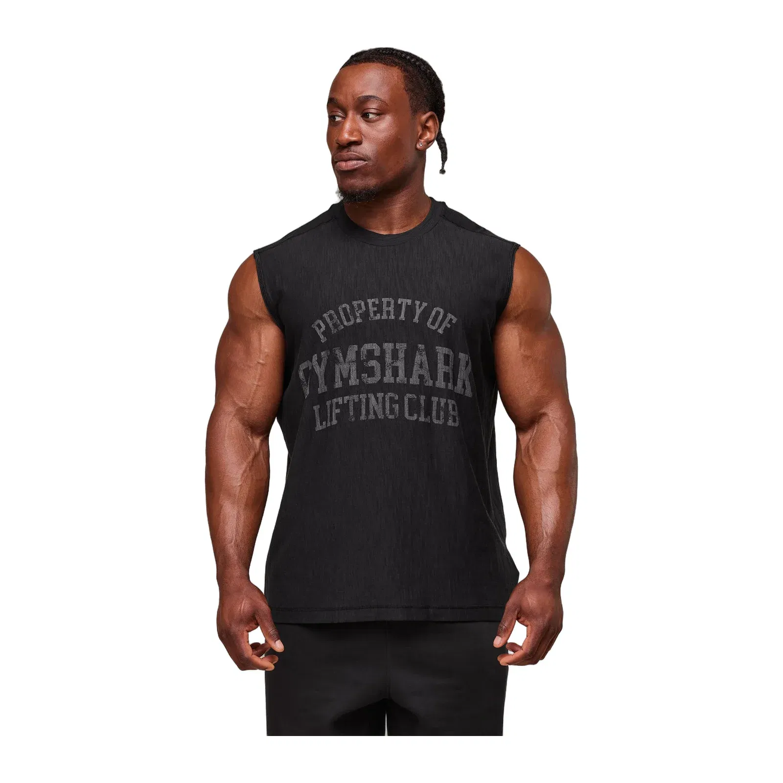 Gymshark Lightweight Slub Textured Tank - Black