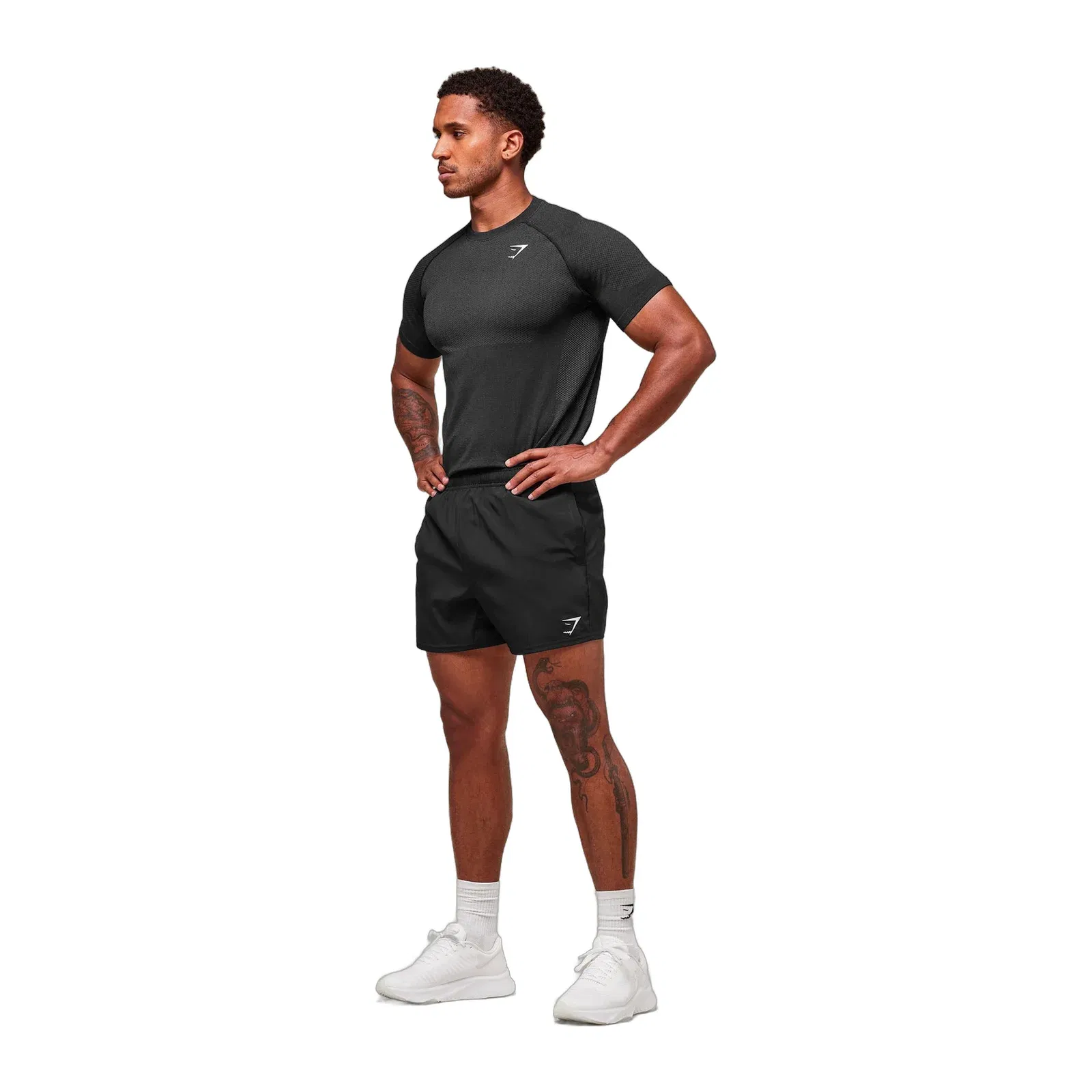 Gymshark Vital Seamless T-Shirt - Black/Silhouette Grey