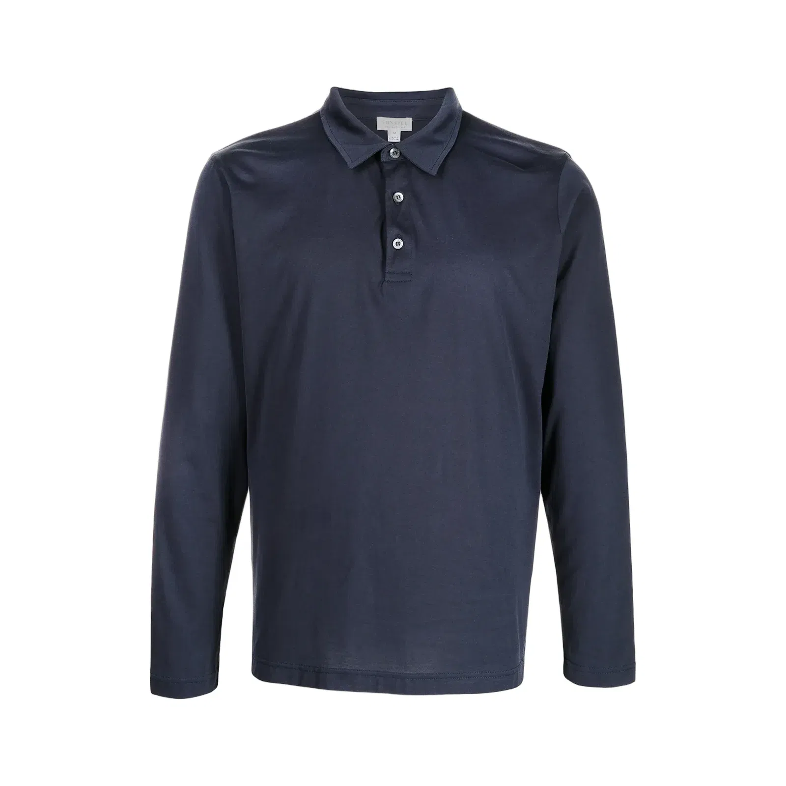 button-up long-sleeved polo shirt