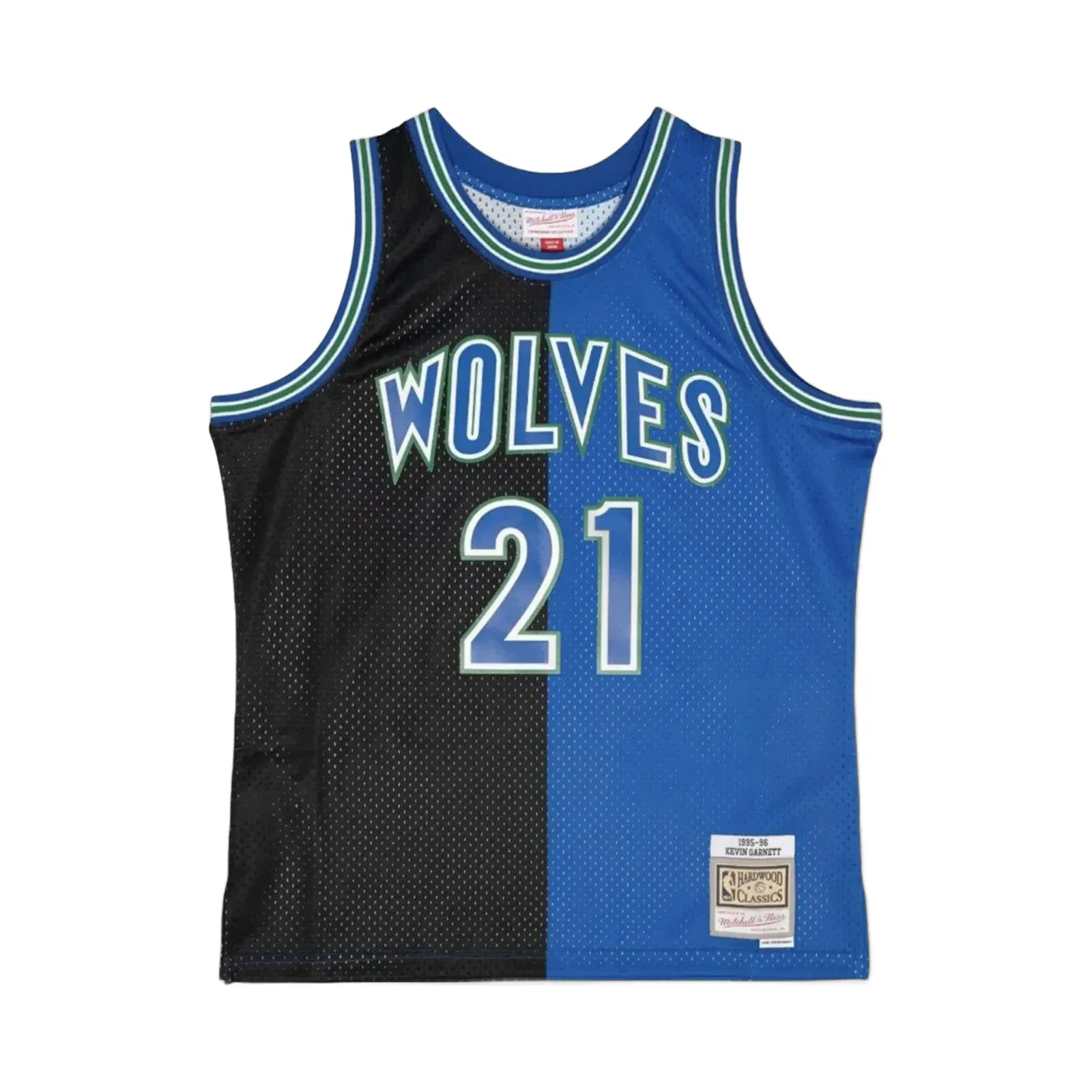 NBA Timberwolves 1995 Kevin Garnett Split Swingman basketball jersey