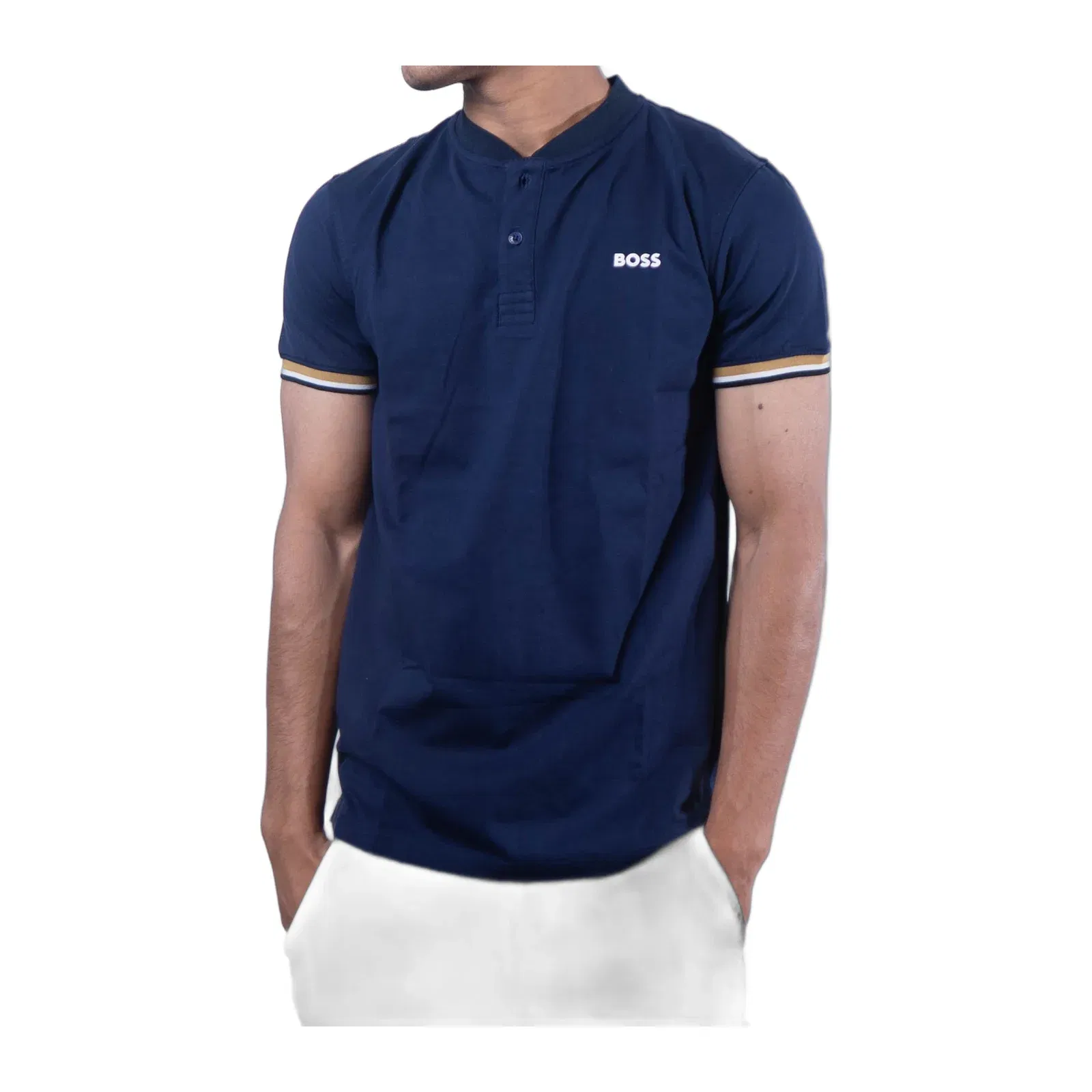 Hugo Boss x Matteo Berrettini Slim-Fit Stripes Polo T-Shirt (M)